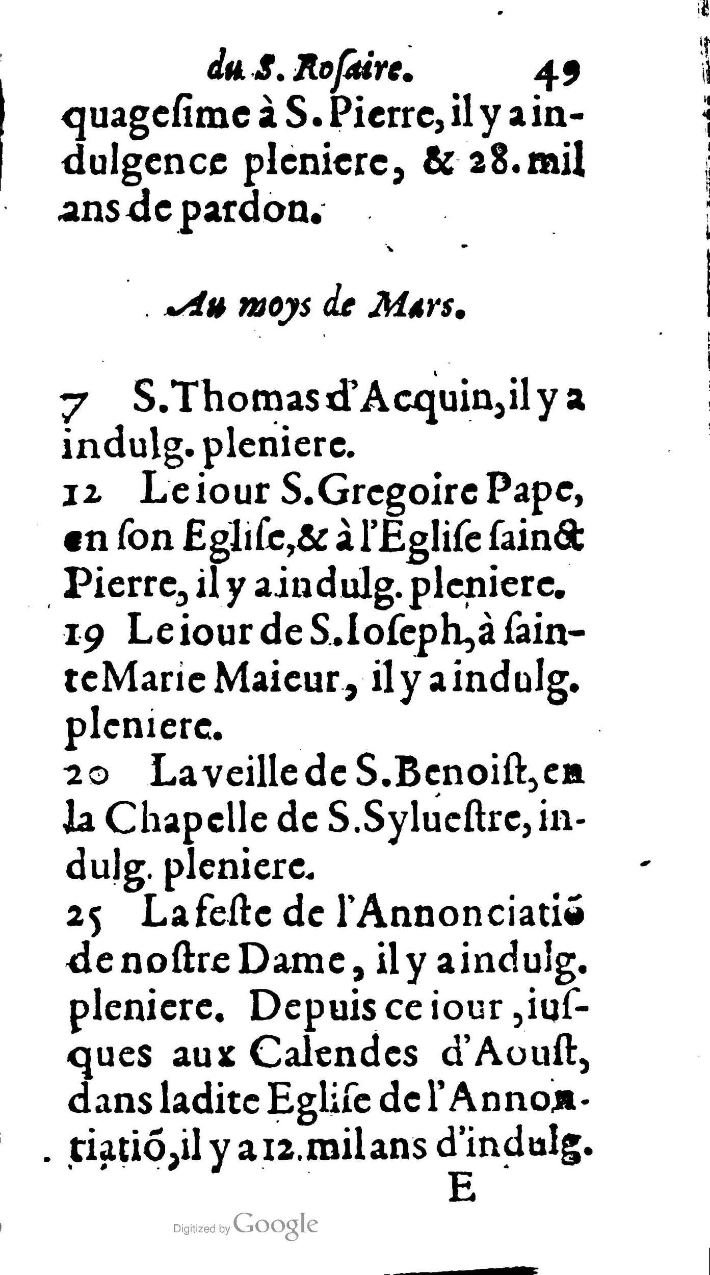 1604 - Jean Le Bouc - Trésor des indulgences du Saint Rosaire - BM Lyon 1604 - Jean Le Bouc - Trésor des indulgences du Saint Rosaire - BM Lyon