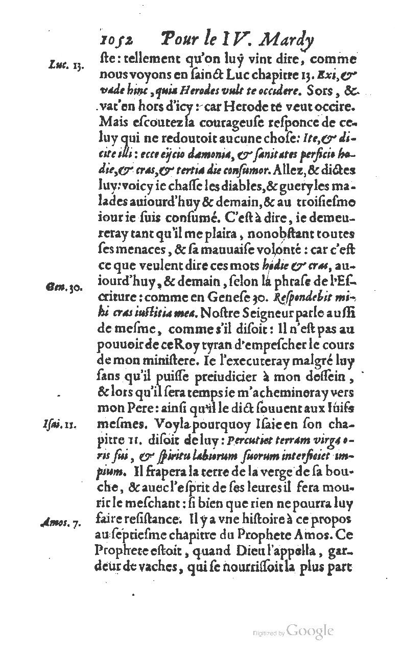1607 - Nicolas Du Fossé - Trésor quadragésimal - T 01 - BM Lyon