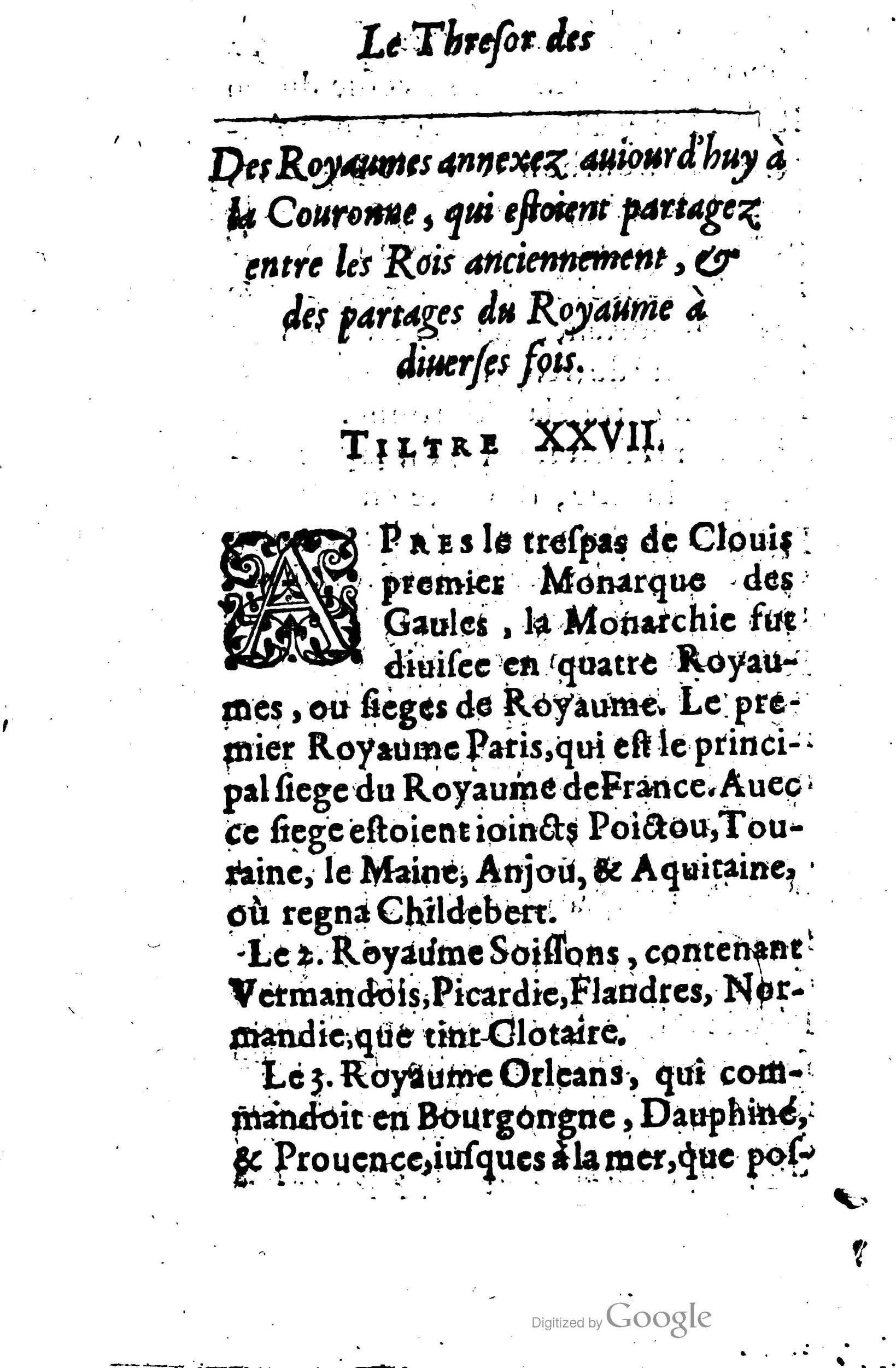 1619 - Jean Corrozet - Trésor des histoires de France - BSB Munich