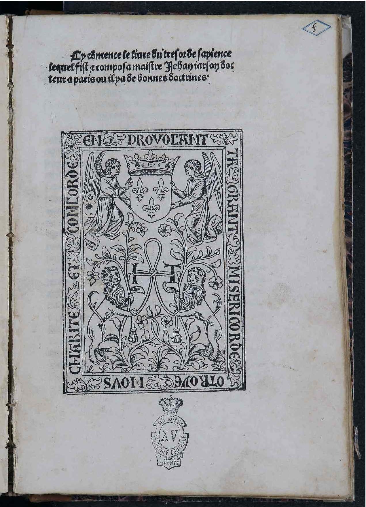 1495c. - Jean Trepperel - Trésor de sapience - BNC Florence