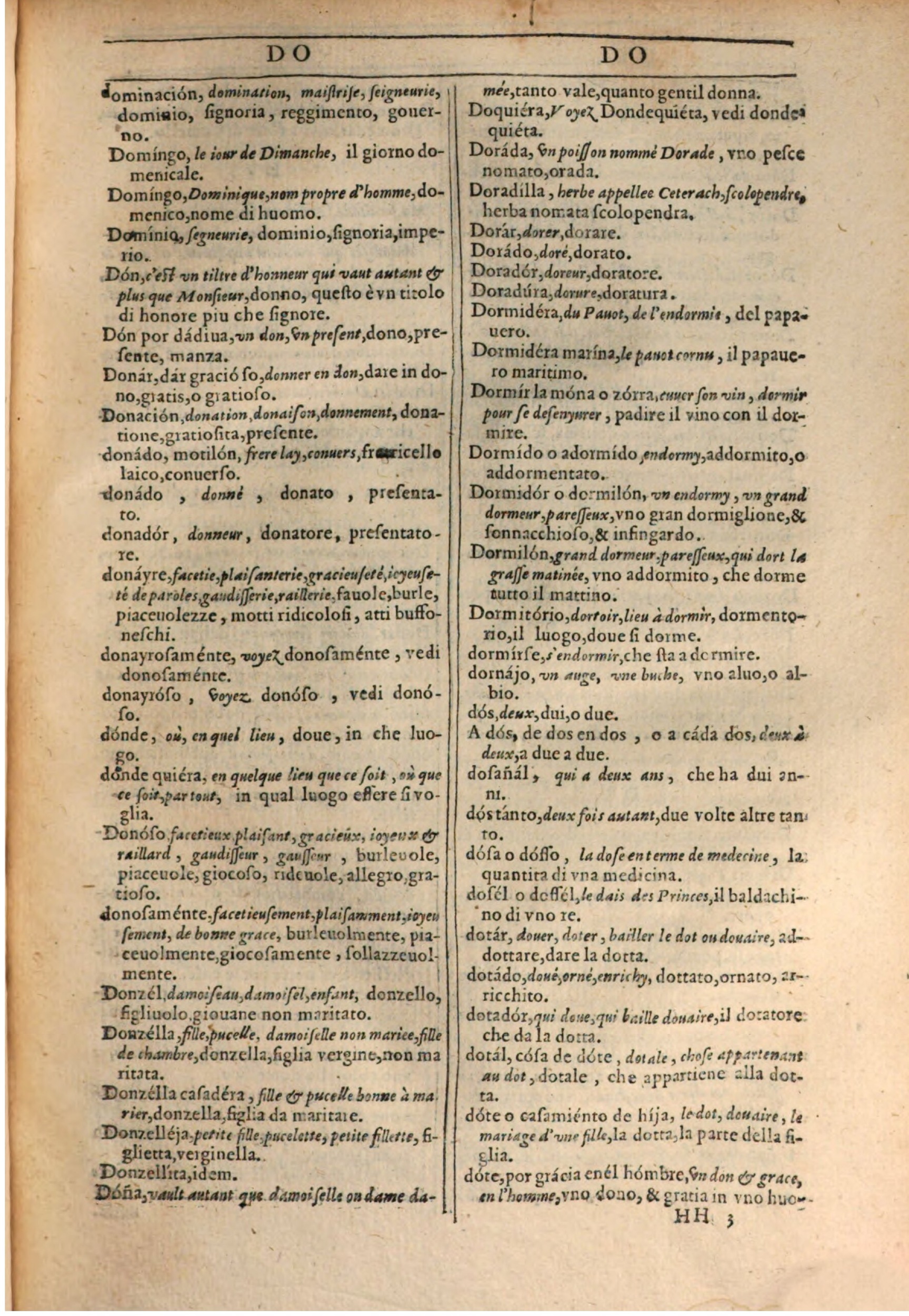 1609 - Philippe Albert et Alexandre Pernet - Trésor des trois langues française, italienne et espagnole (Première partie) - BSB Munich 1609 - Philippe Albert et Alexandre Pernet - Trésor des trois langues française, italienne et espagnole (Première partie) - BSB Munich