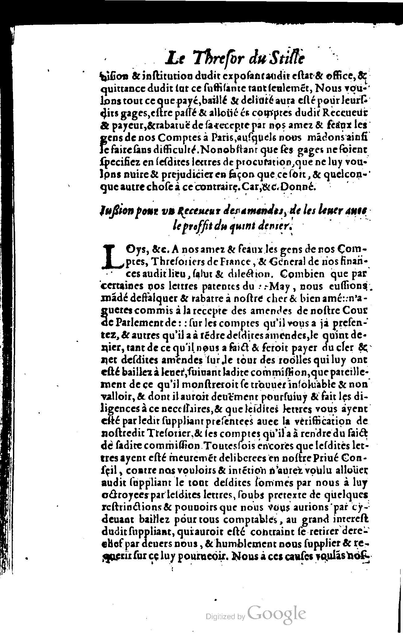 1614 - Jean Richer - Trésor du nouveau style et protocole de la chancellerie de France - BSB Munich