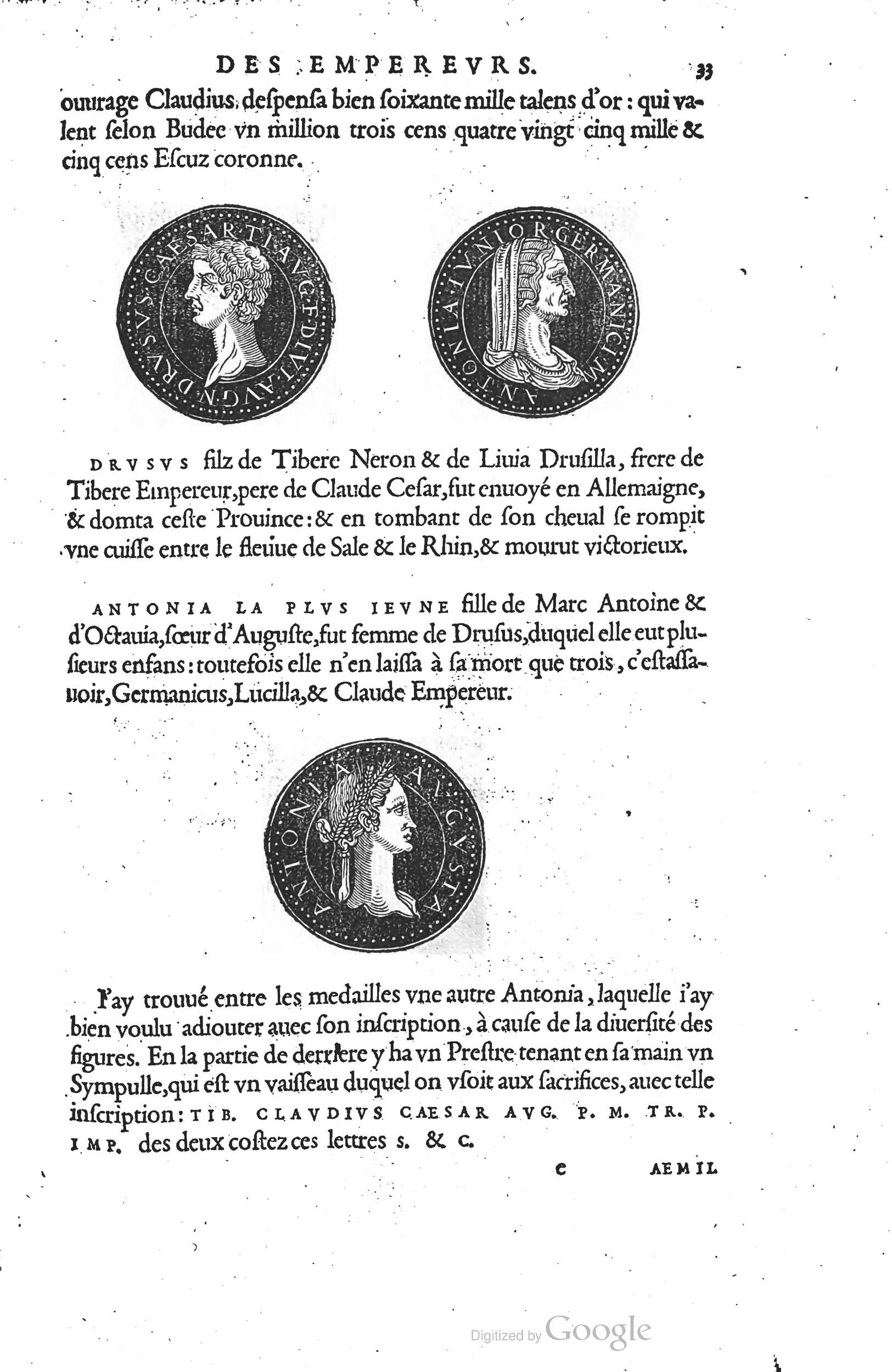 1553 - Jacopo Strada et Thomas Guérin - Épitome du Trésor des antiquités - Prague