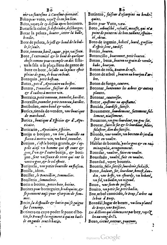 1621 - Adrian Tiffaine - Trésor des deux langues espagnole et française - BM Lyon