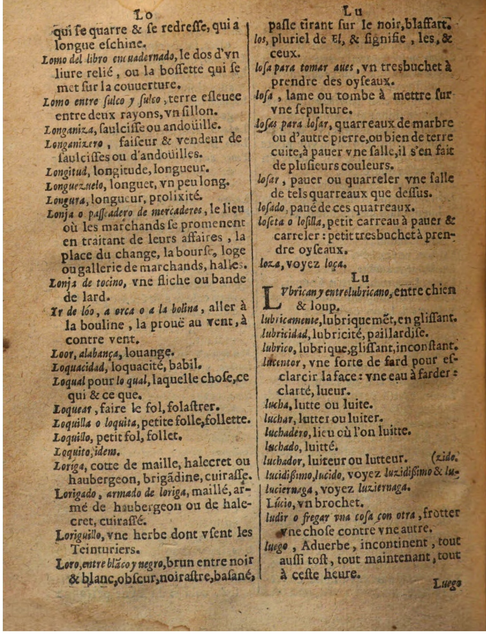 1625 - Hubert Antoine - Trésor des deux langues espagnole et française - Augsbourg