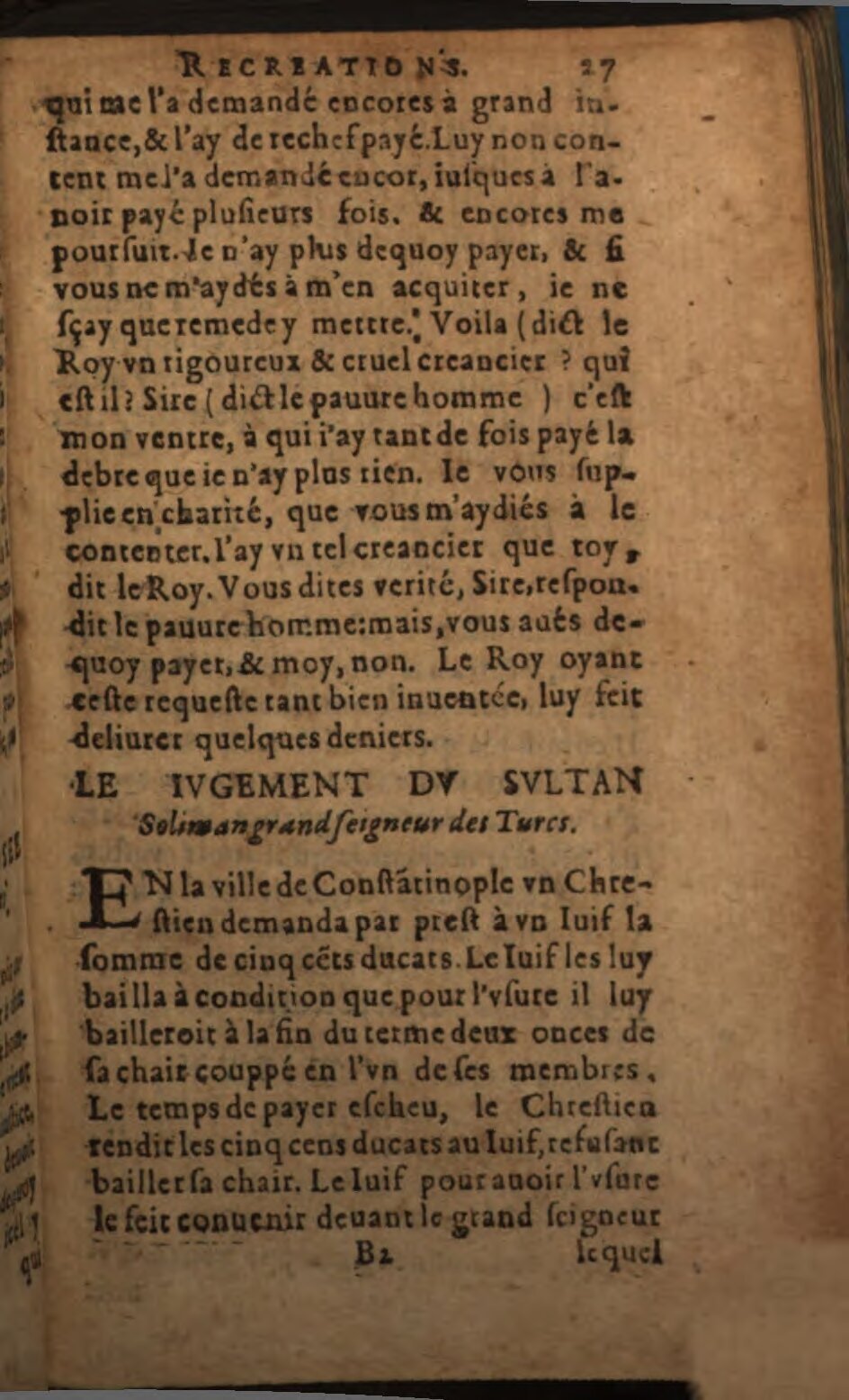 1616 - Balthazar Bellère - Trésor des récréations - BSB