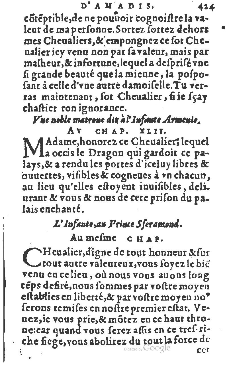 1582 - Jean Huguetan - Trésor des Amadis T. 1 - BM Lyon