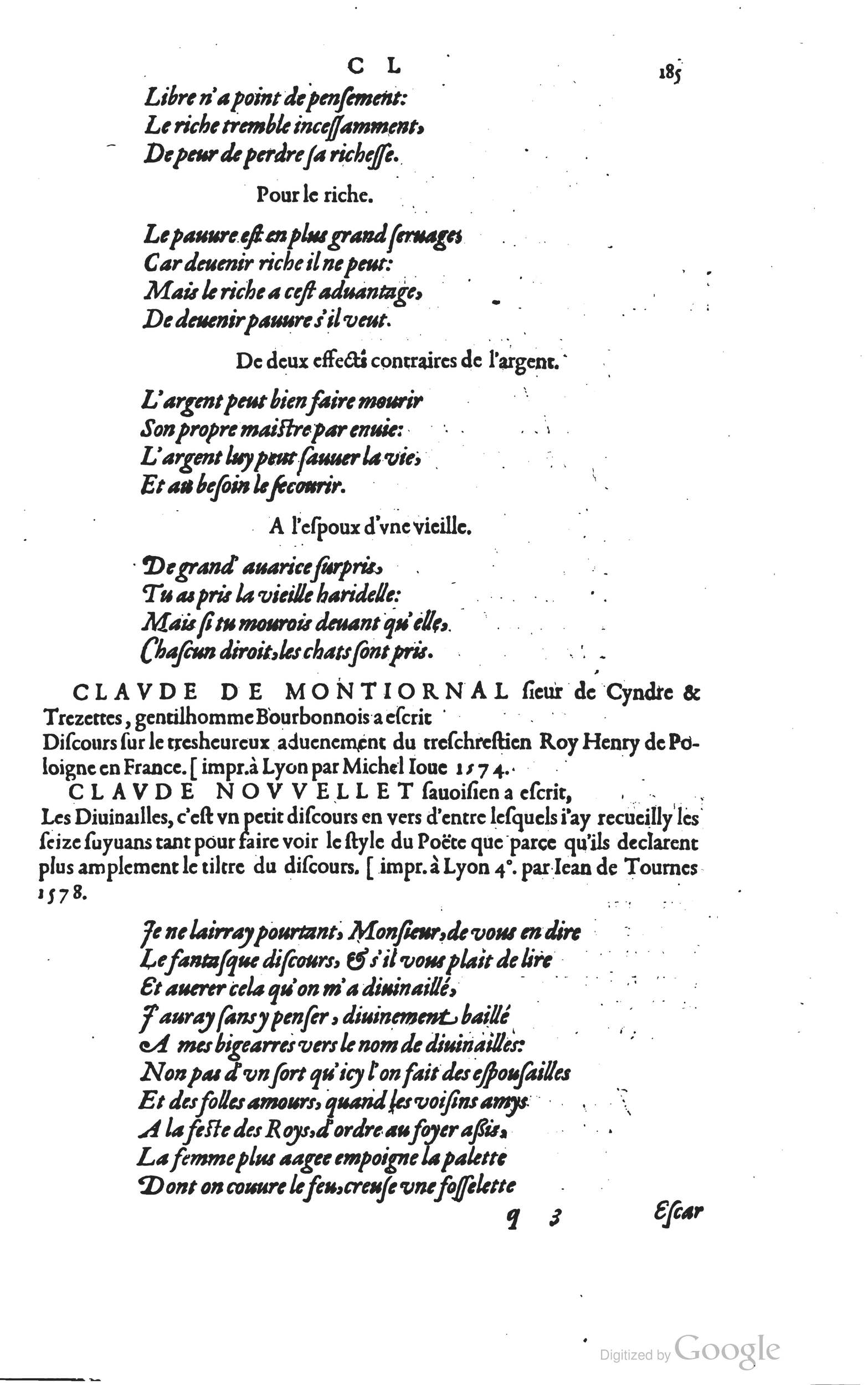 1585 - Barthélemy Honorat - Bibliothèques françaises - BSB Munich