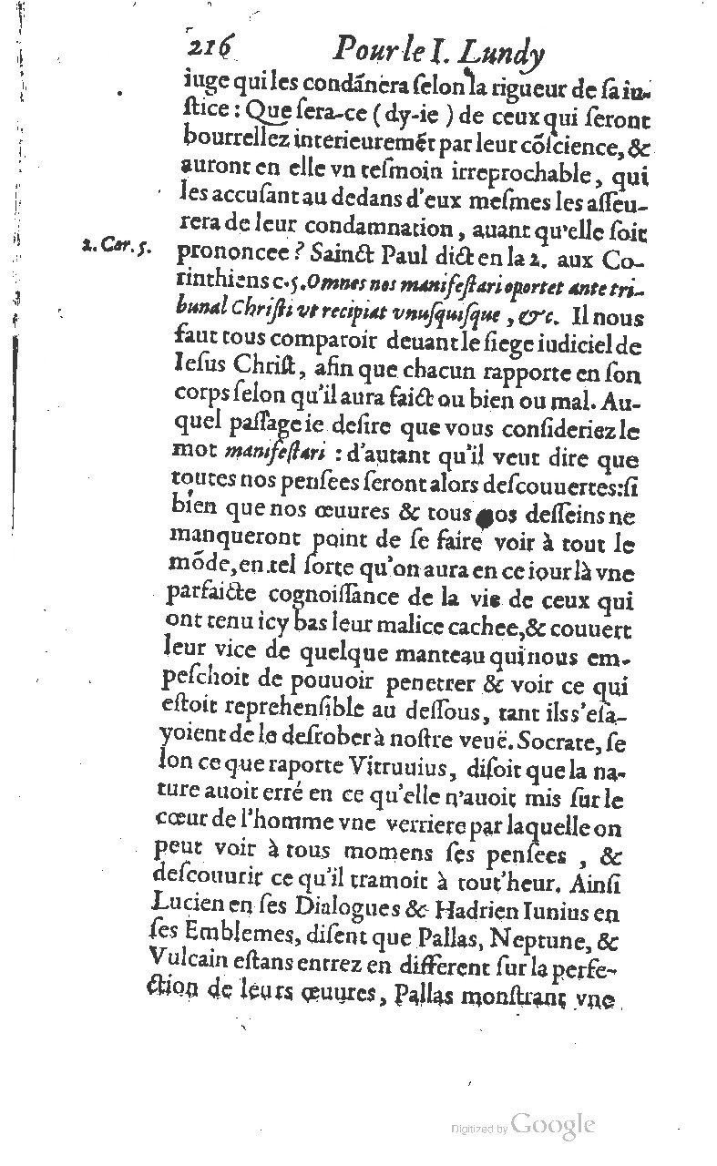 1607 - Nicolas Du Fossé - Trésor quadragésimal - T 01 - BM Lyon