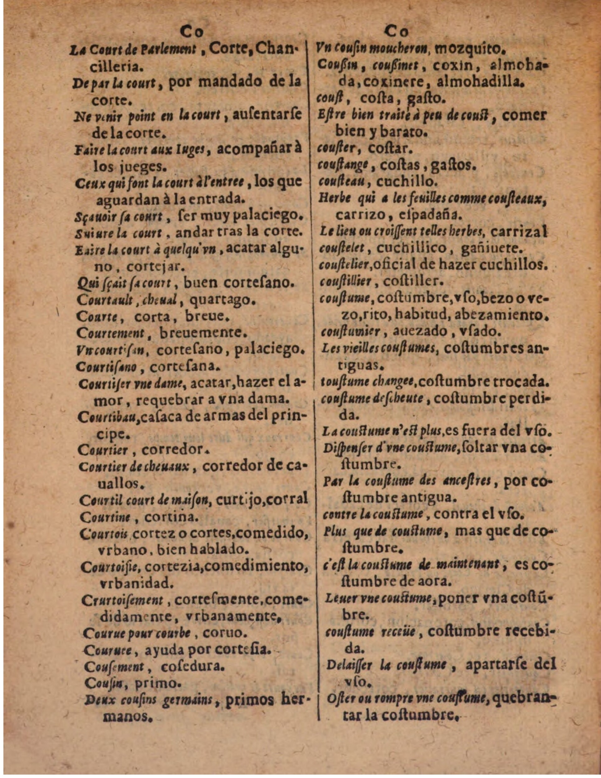 1624 - Hubert Antoine - Trésor des deux langues espagnole et française (Seconde partie) - BSB Munich