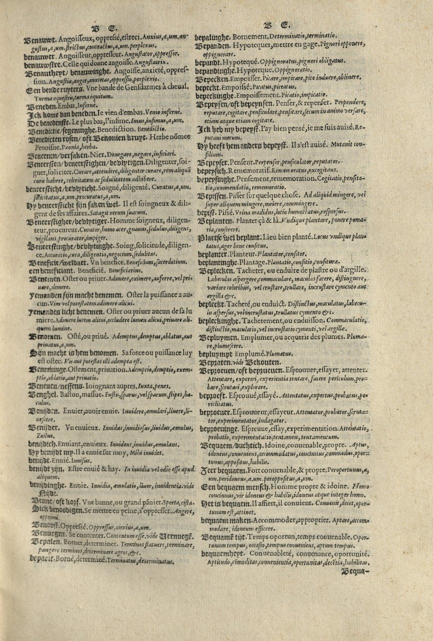 1573 - Christophe Plantin - Trésor du langage bas-allemand - Greifswald