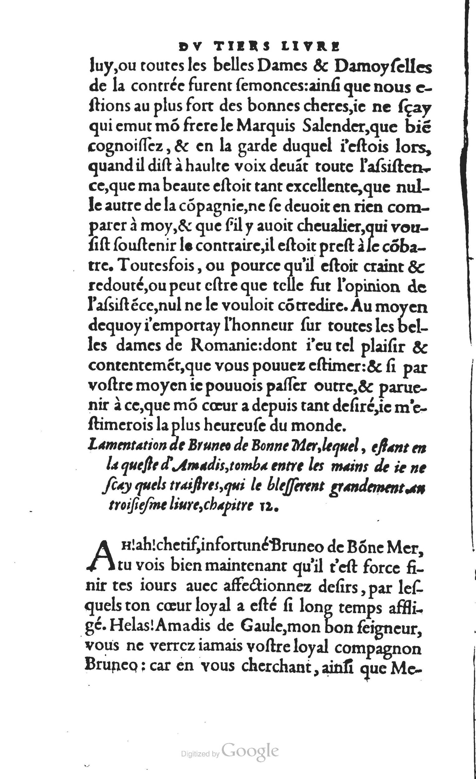 1560 - Vincent Sertenas et Gilles Robinot - Trésor des Amadis - British Library