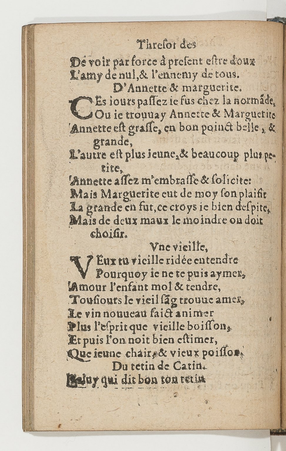 1568c. - Veuve Jean Bonfons - Trésor des joyeuses inventions du parangon de poésies - BnF Arsenal