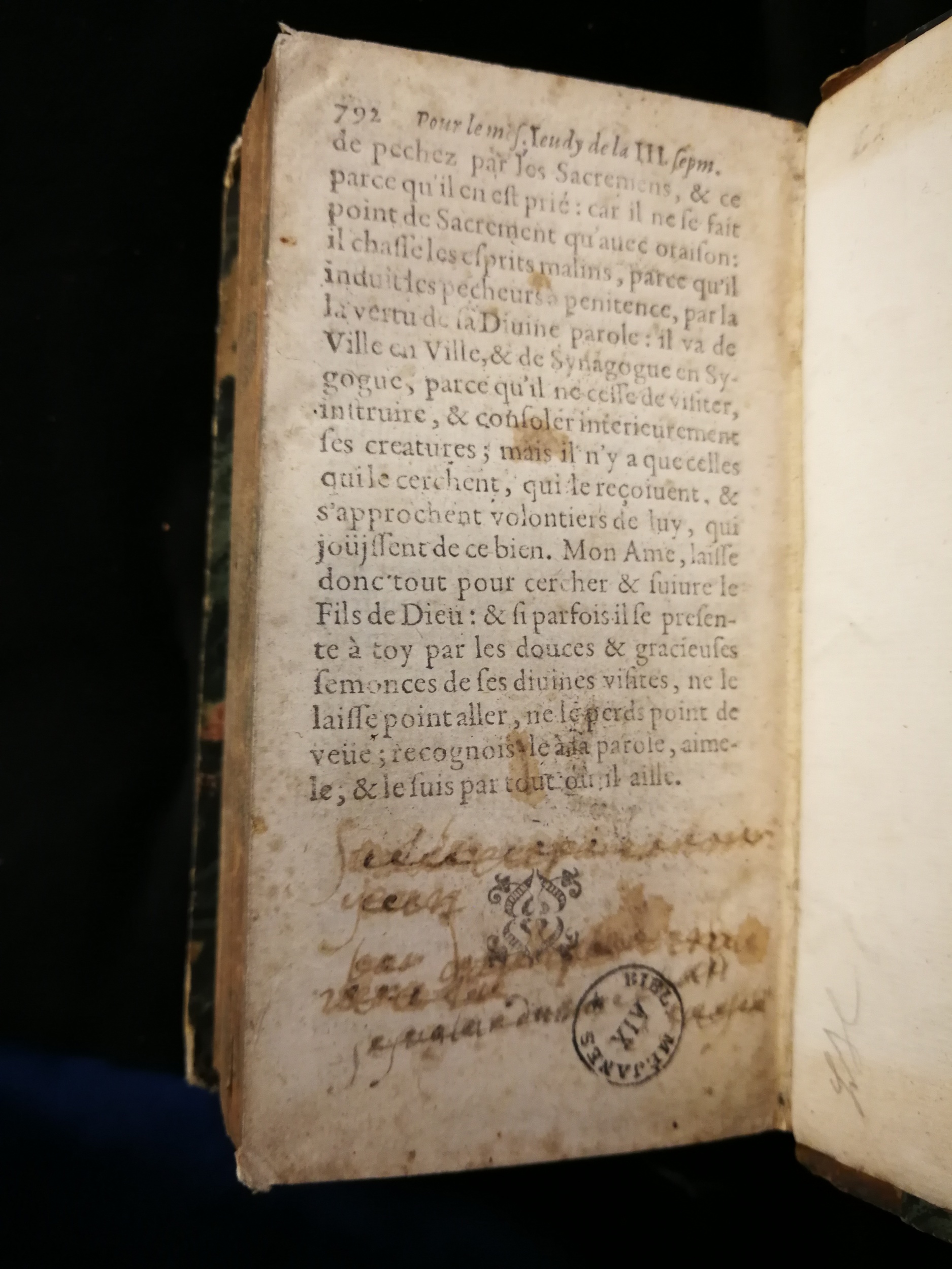 1618 - s.n. - Trésor de perfection - Les Méjanes, Aix-en-Provence