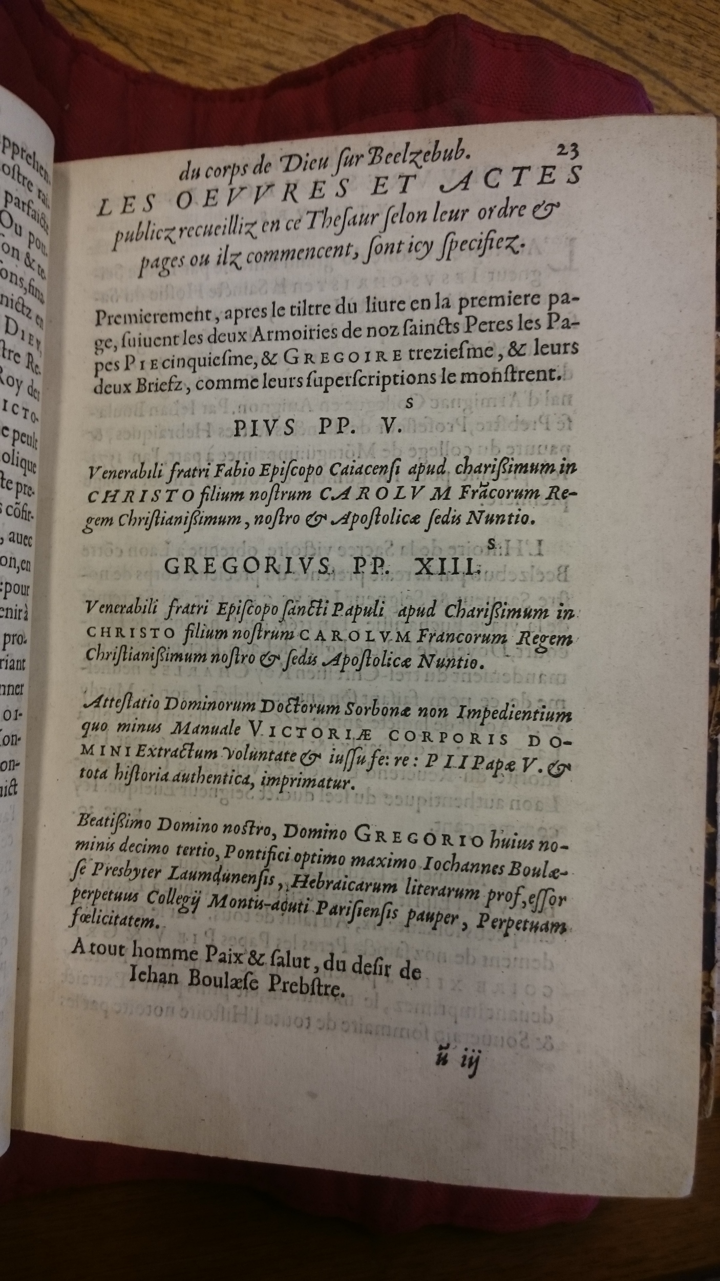 1578 - Nicolas Chesneau - Trésor et entière histoire de la triomphante victoire du corps de Dieu sur l’esprit malin - BM Lyon