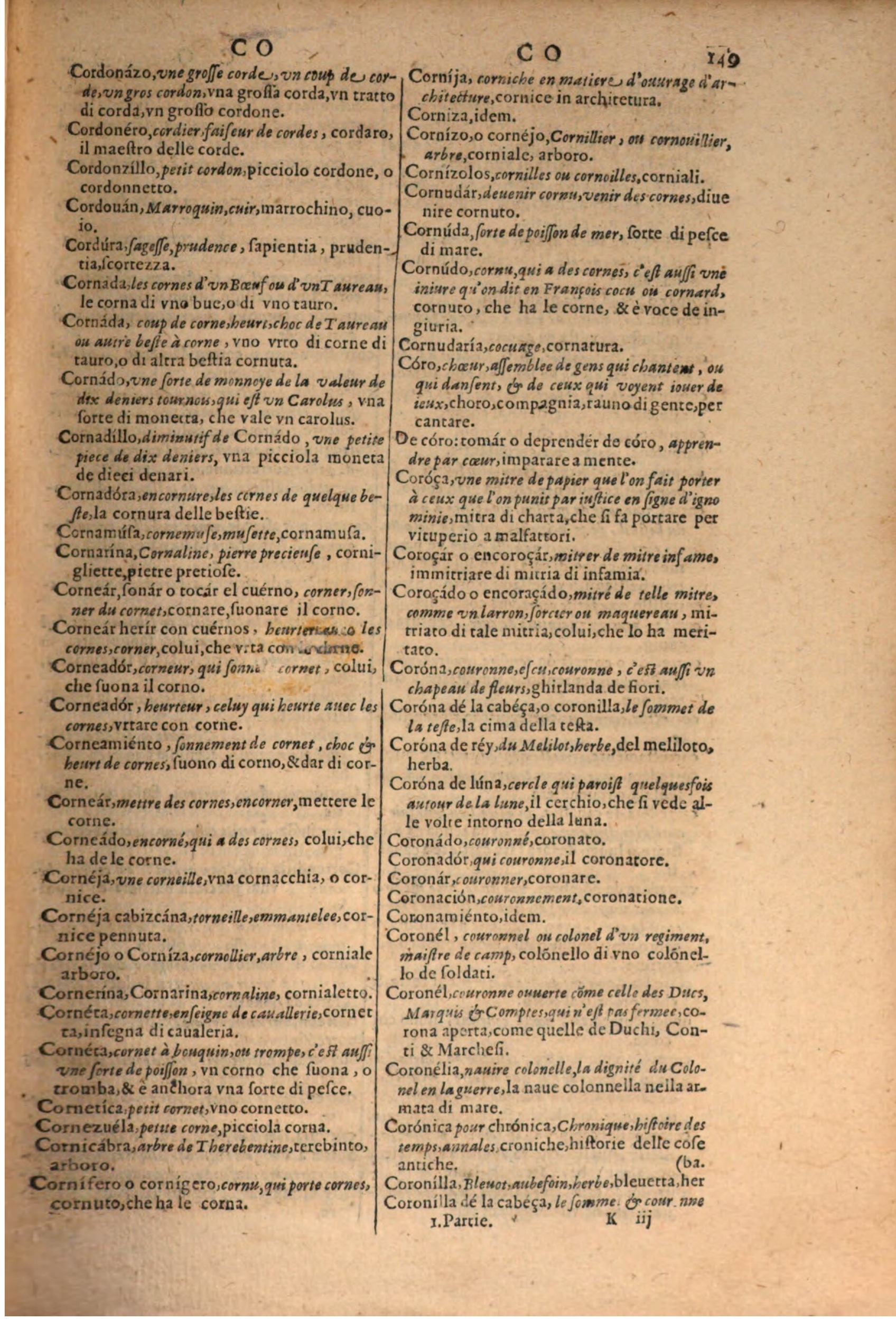 1606 - Samuel Crespin - Thresor des trois langues, francoise, italiene et espagnolle - BSB Munich