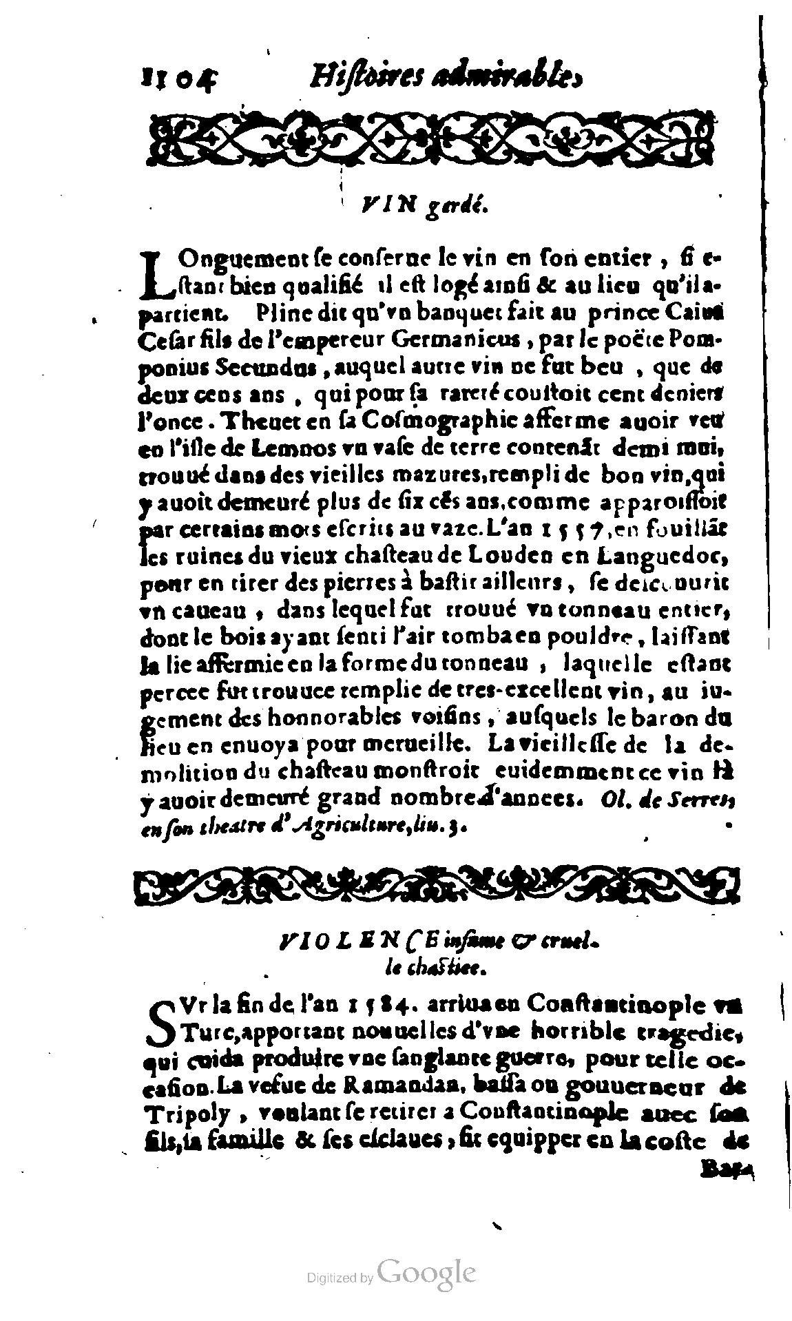 1620 - Samuel Crespin - Trésor d’histoires admirables et mémorables - BCU Lausanne