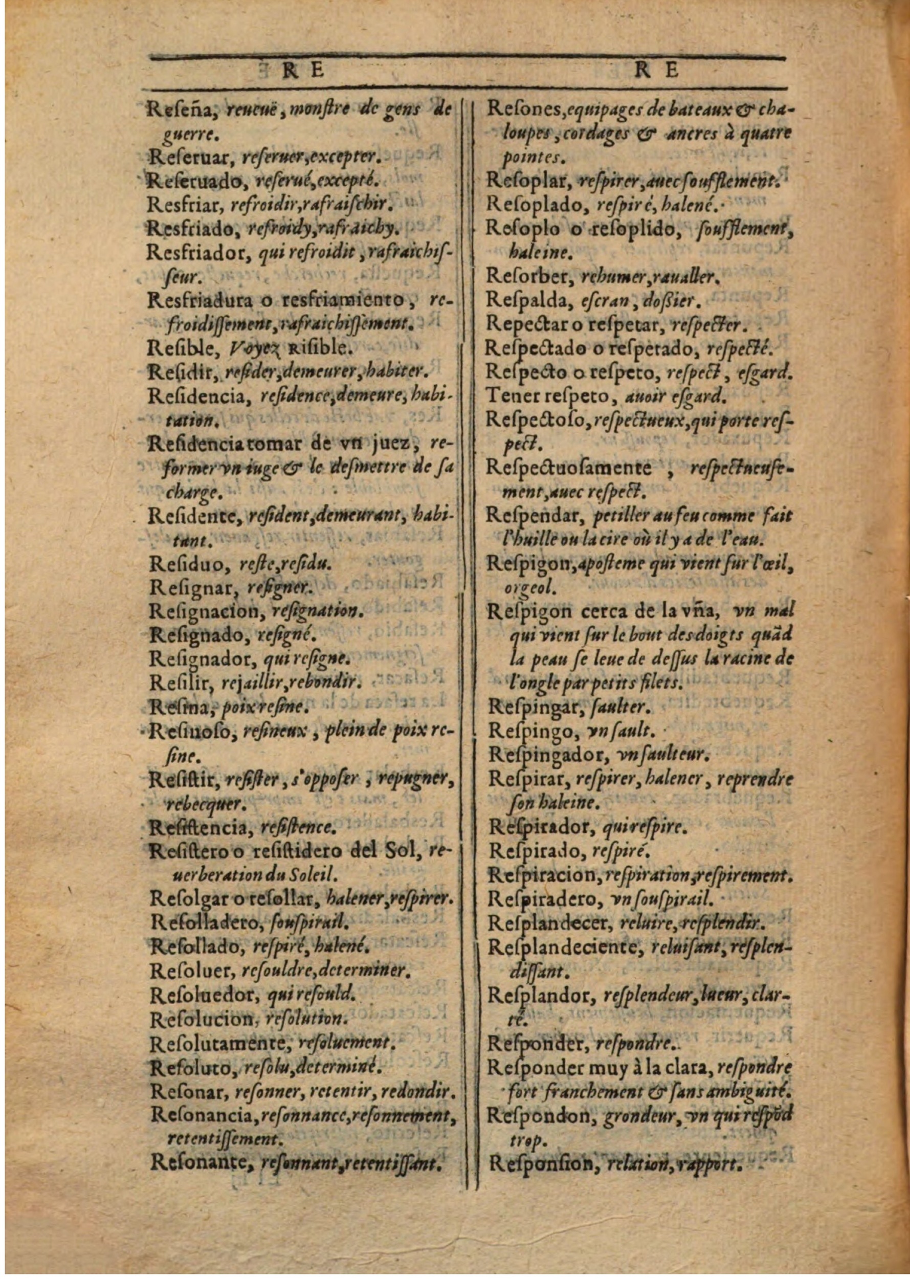 1607 - Marc Orry - Trésor des deux langues espagnole et française (Première partie) - BSB Munich 1607 - Marc Orry - Trésor des deux langues espagnole et française (Première partie) - BSB Munich
