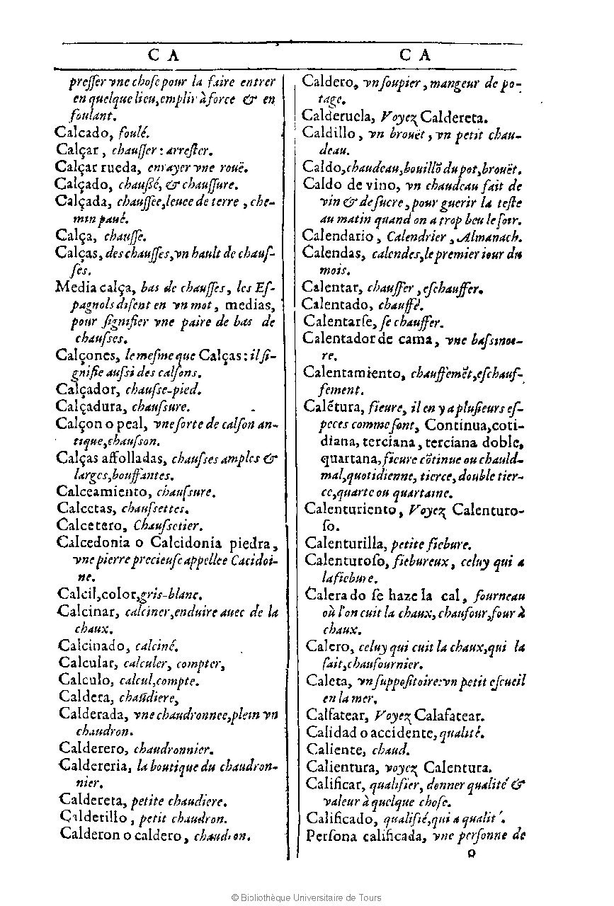 1607 - Marc Orry - Trésor des deux langues espagnole et française (Première et Seconde parties) - BU Tours