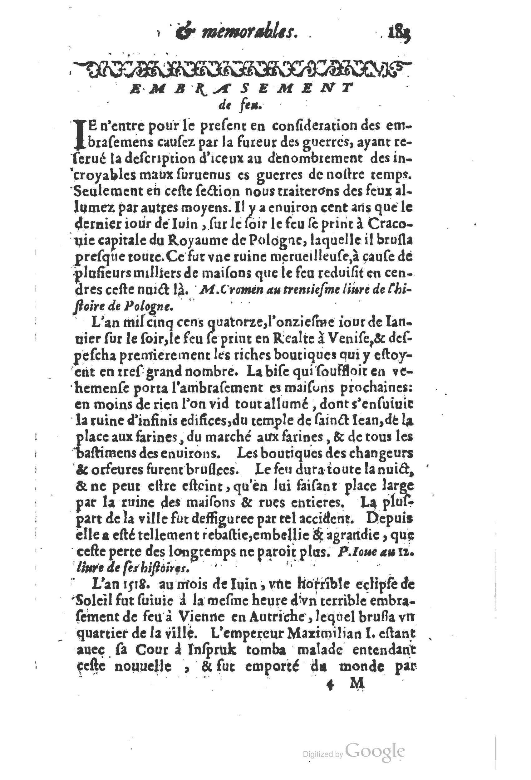 1610 - Paul Marceau - Trésor d’histoires admirables et mémorables - Princeton