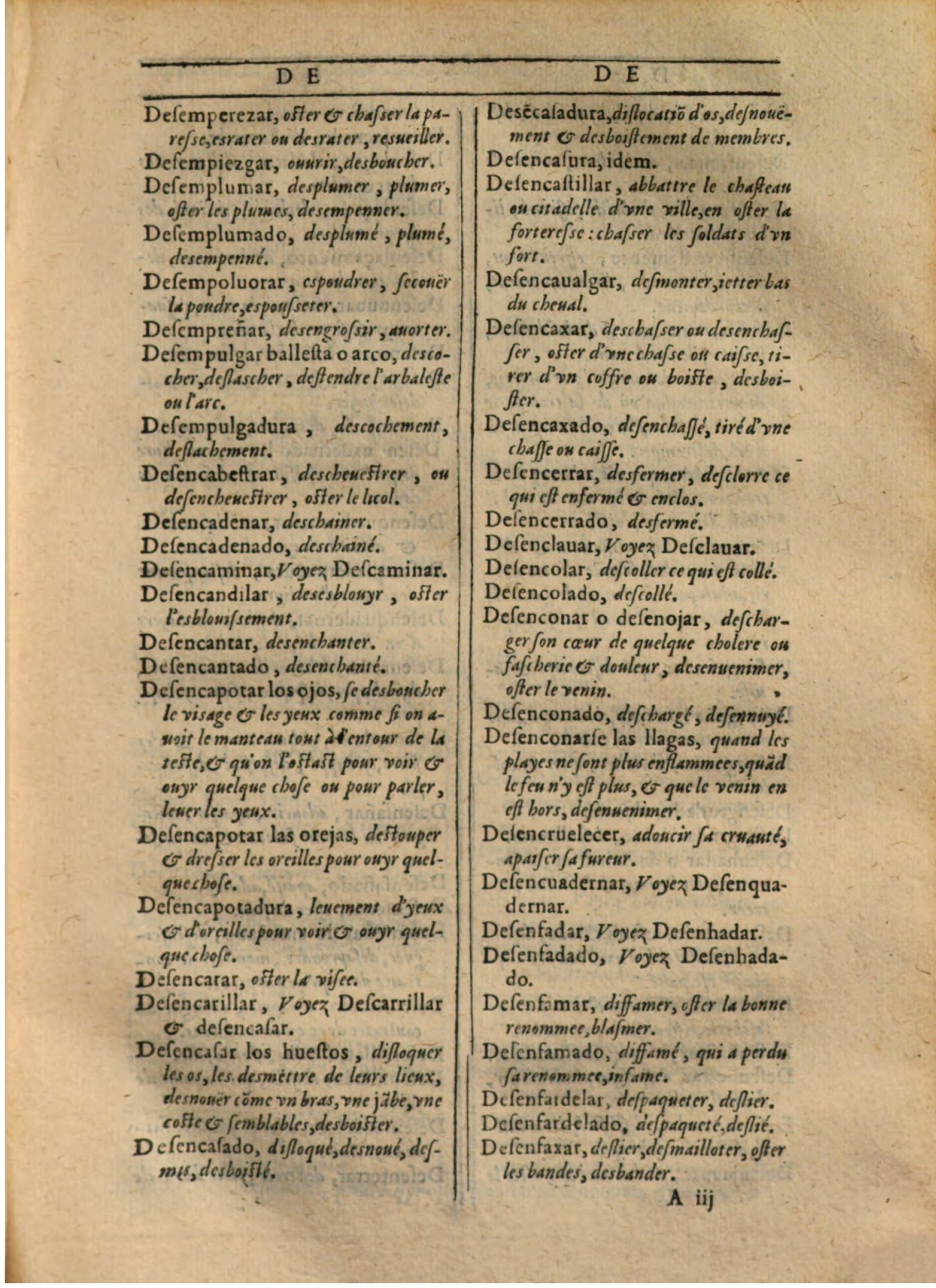1607 - Marc Orry - Trésor des deux langues espagnole et française (Première partie) - BSB Munich 1607 - Marc Orry - Trésor des deux langues espagnole et française (Première partie) - BSB Munich