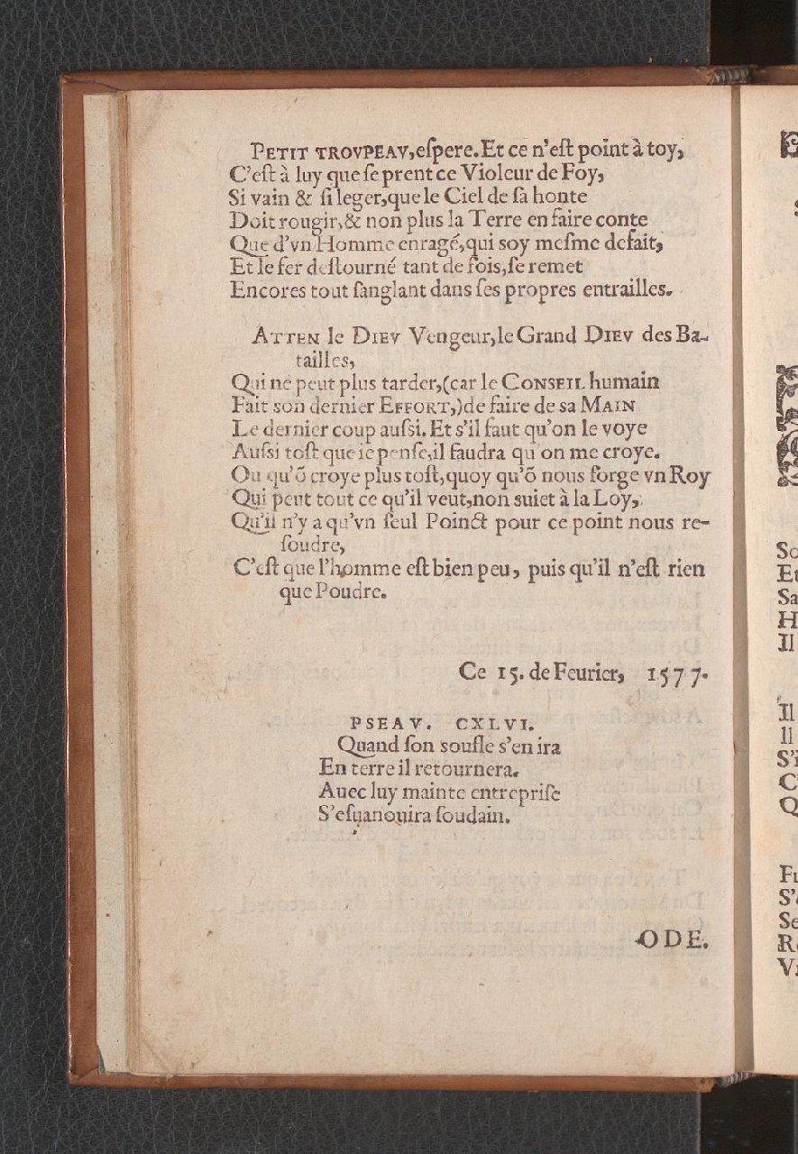 1577 - Jean de Laon - Trésor des 150 psaumes de David - Genève