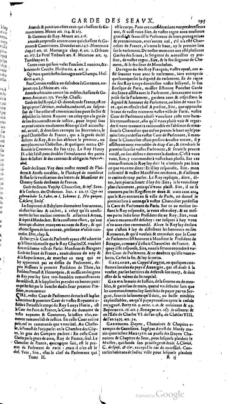 1629 - Veuve Nicolas Buon - Trésor du droit français (29620 T. 2) - BM Lyon