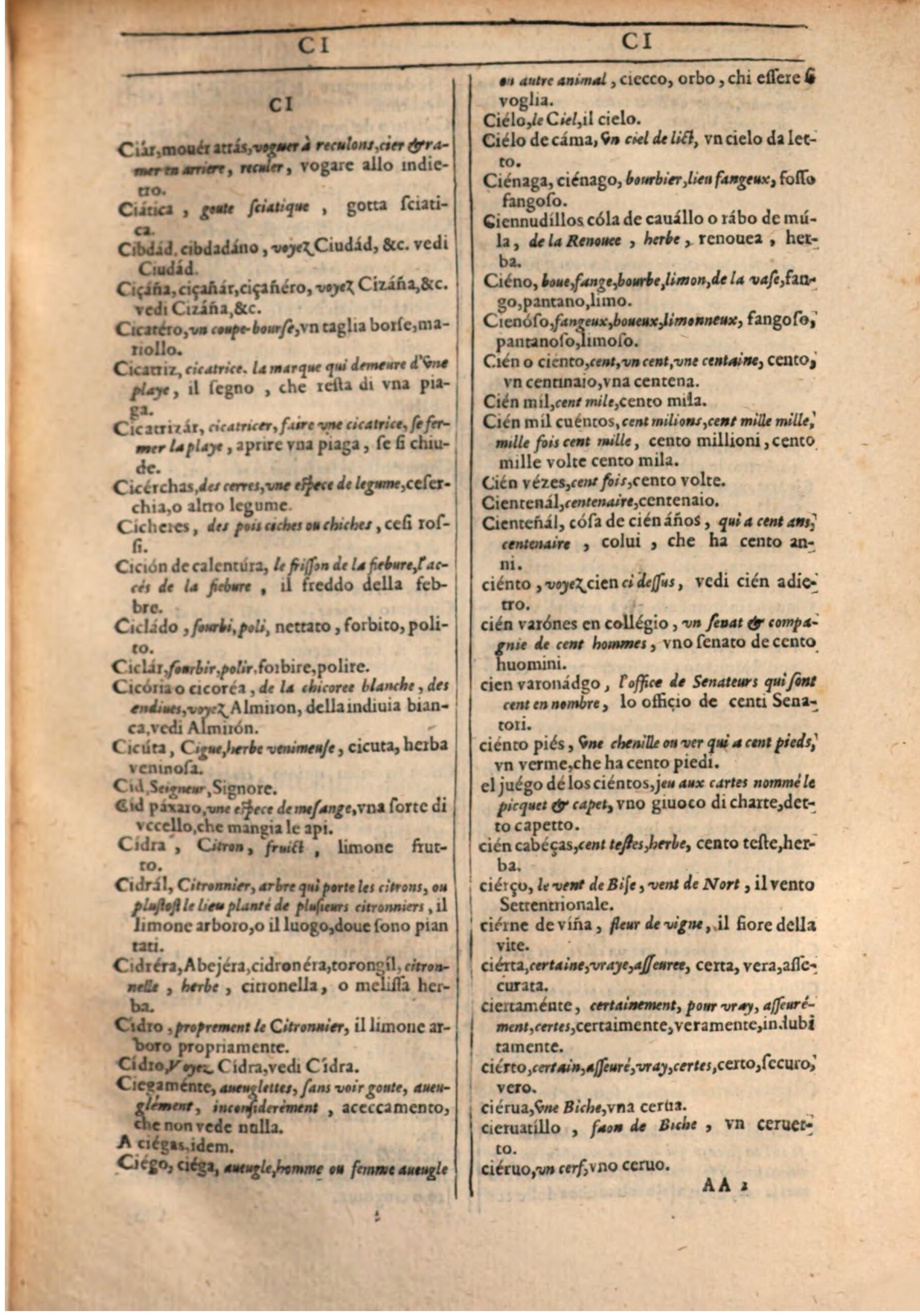 1609 - Philippe Albert et Alexandre Pernet - Trésor des trois langues française, italienne et espagnole (Première partie) - BSB Munich 1609 - Philippe Albert et Alexandre Pernet - Trésor des trois langues française, italienne et espagnole (Première partie) - BSB Munich