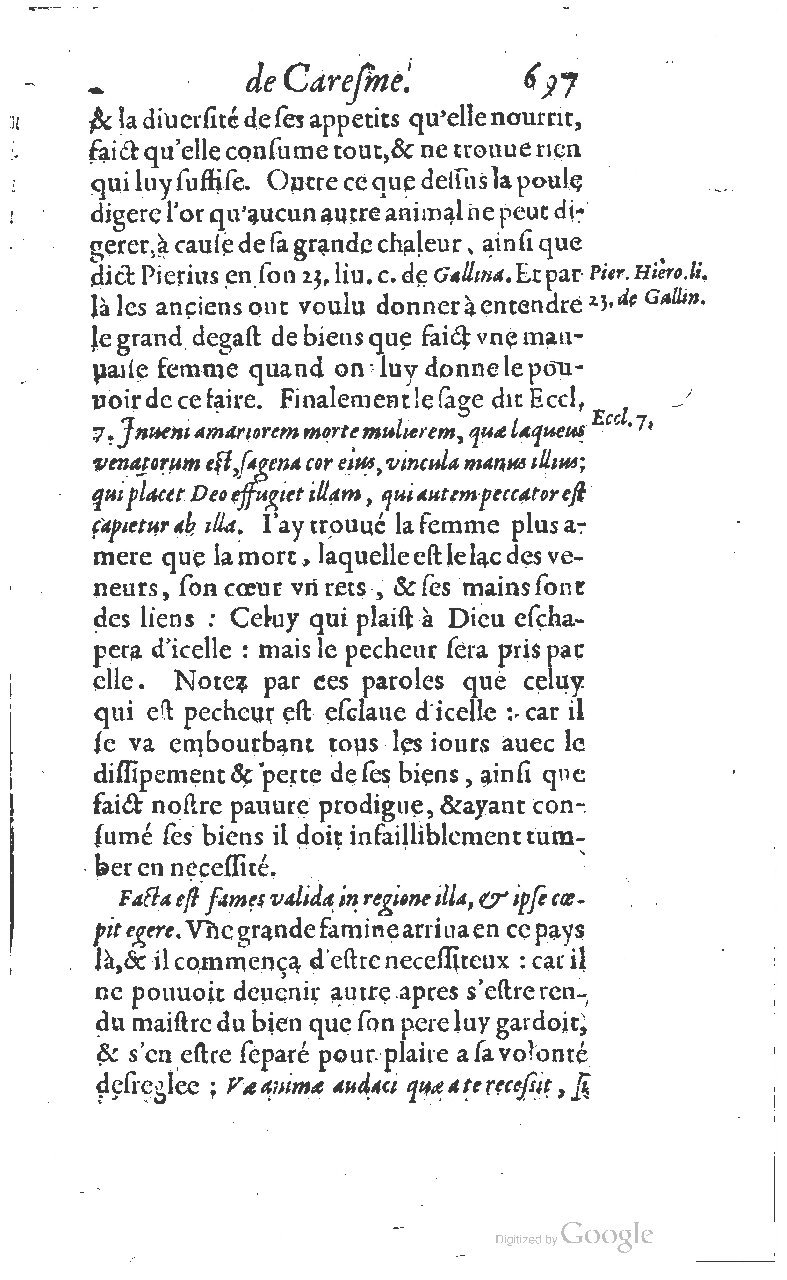 1607 - Nicolas Du Fossé - Trésor quadragésimal - T 01 - BM Lyon