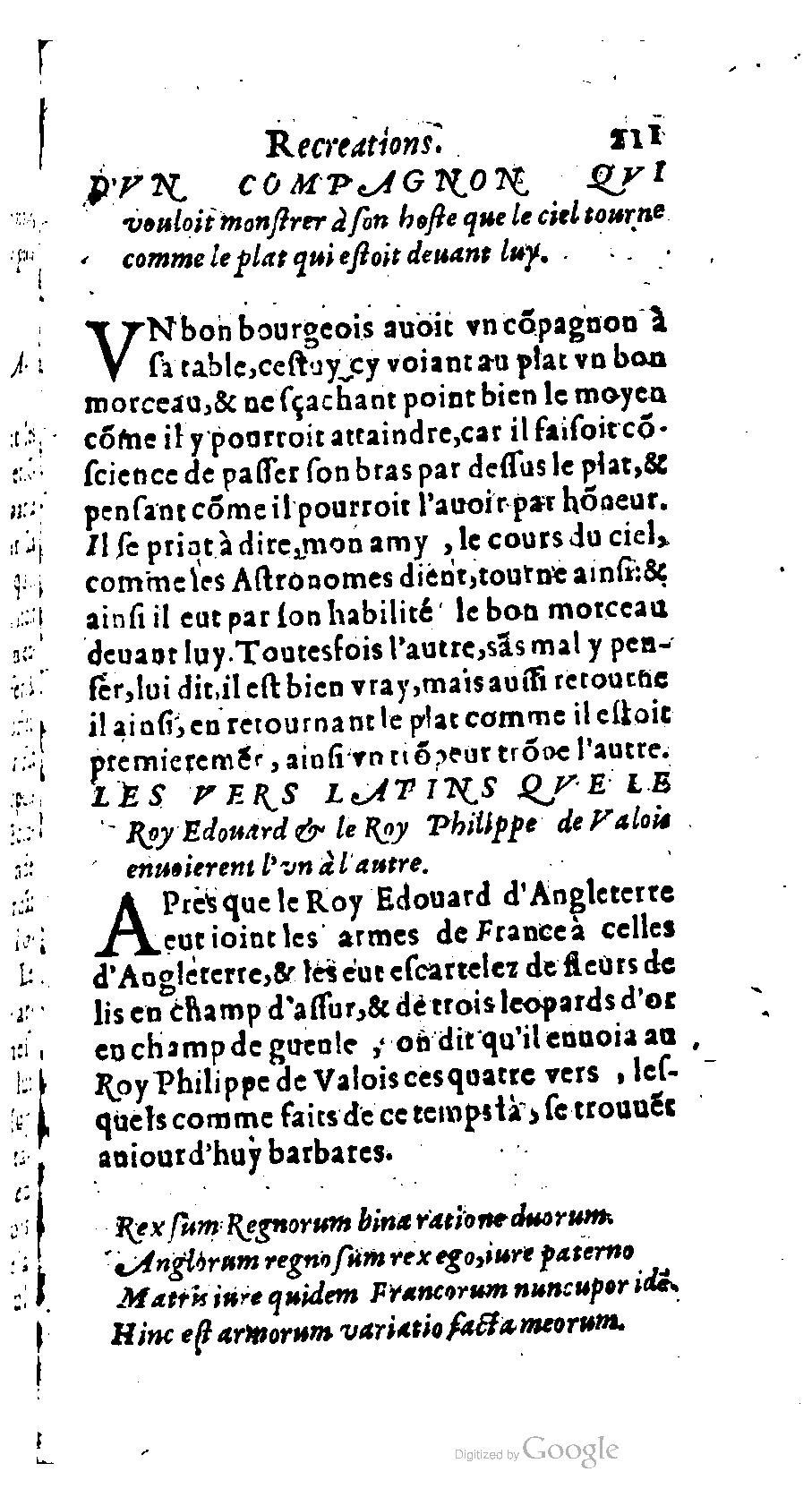1611 - Romain de Beauvais - Trésor des récréations - BM Lyon 1611 - Romain de Beauvais - Trésor des récréations - BM Lyon