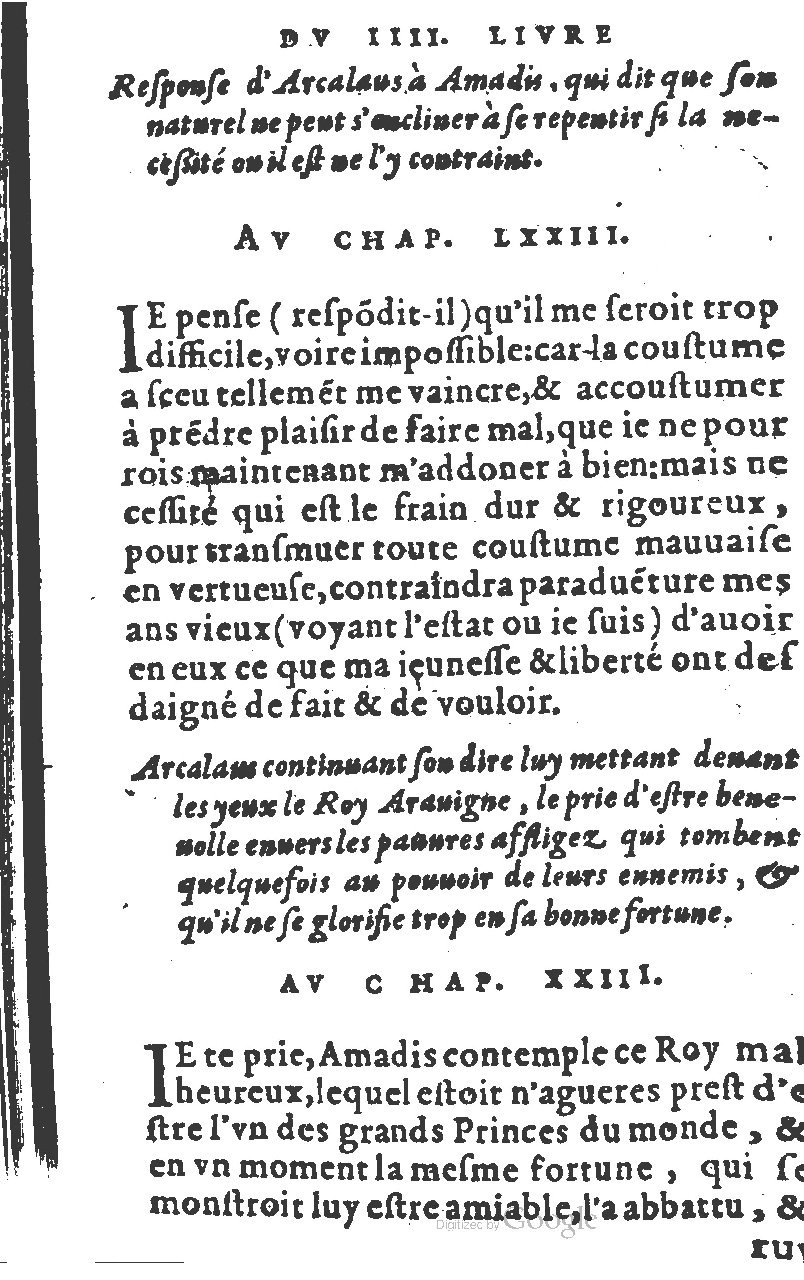 1582 - Jean Huguetan - Trésor des Amadis T. 1 - BM Lyon