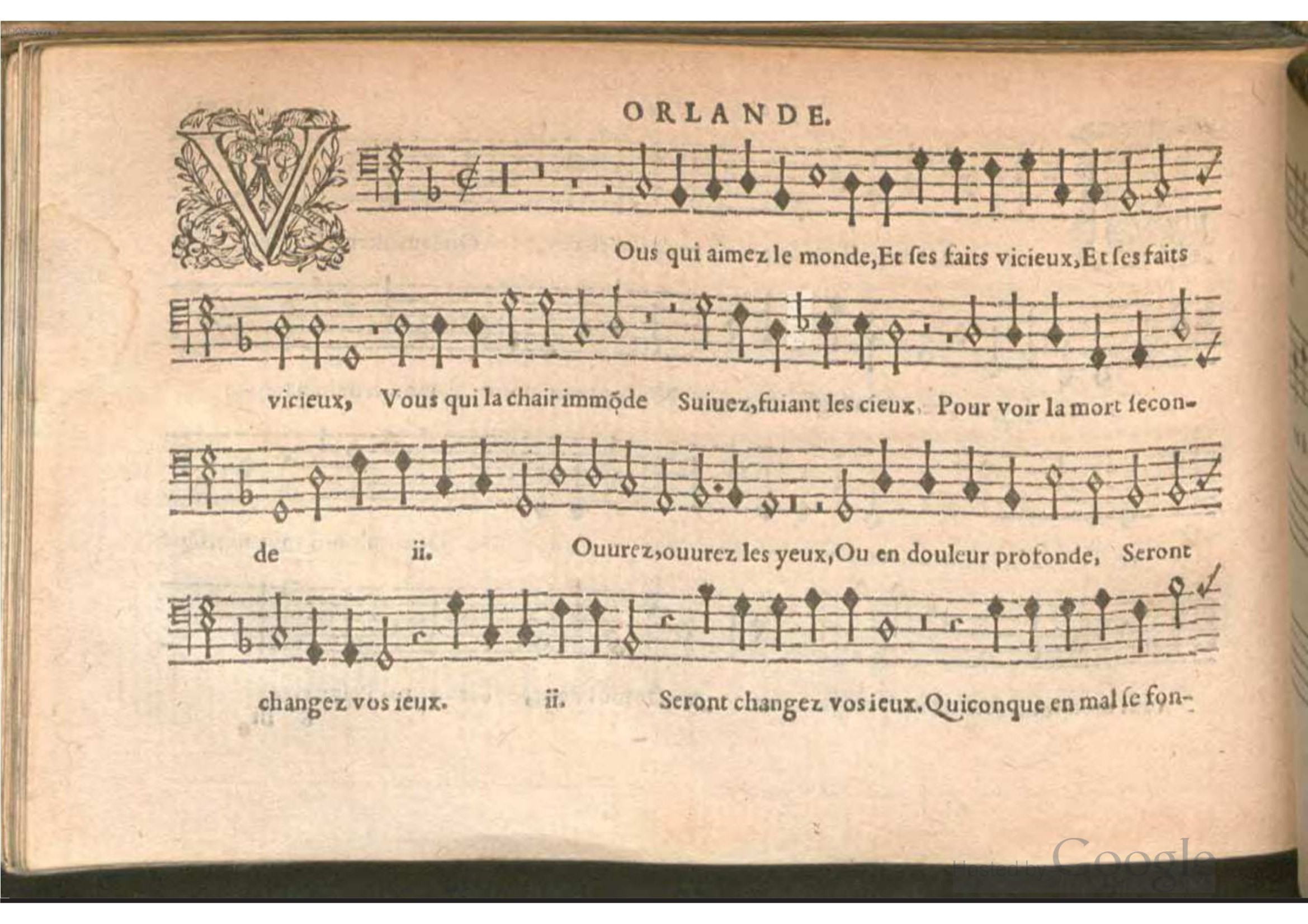 1576 - [Pierre de Saint-André] - Trésor de musique d’Orlande de Lassus Bassus - BSB Munich