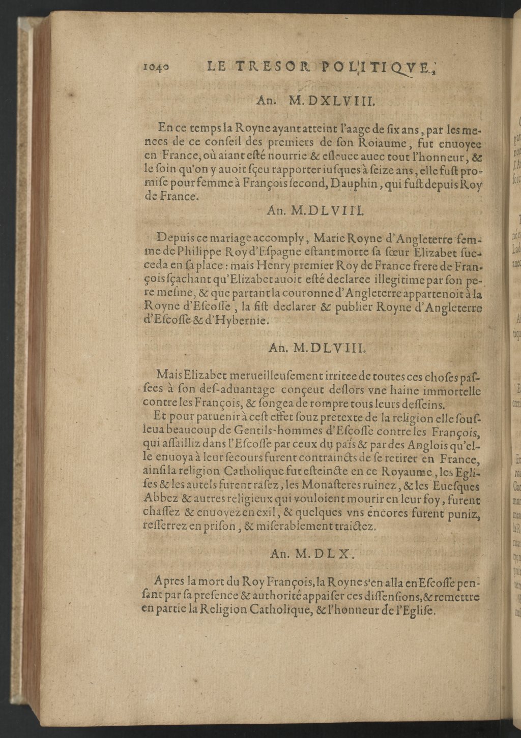 1608 - Nicolas Du Fossé - Trésor politique - BnF Tolbiac