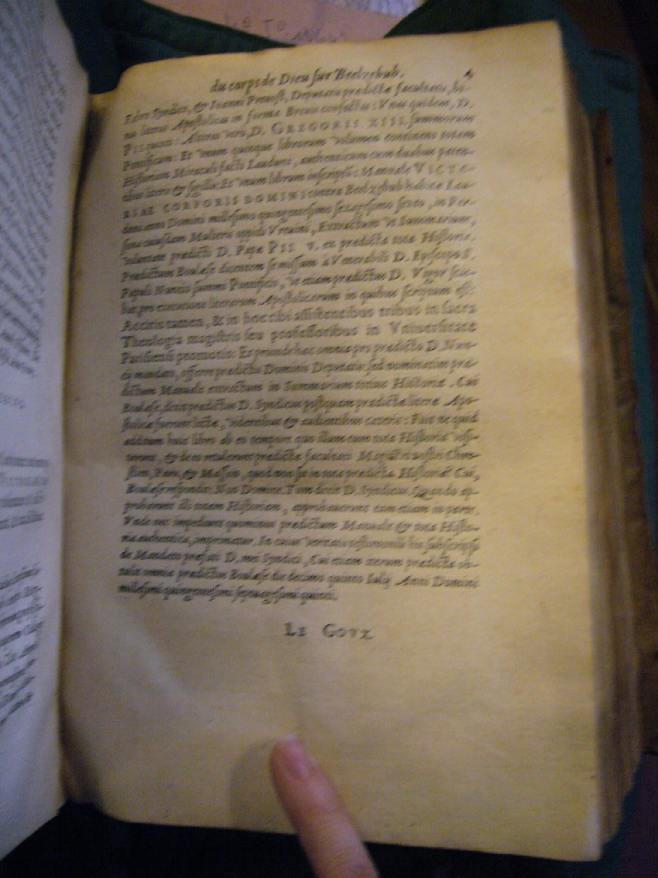 1578 - Nicolas Chesneau - Trésor et entière histoire de la triomphante victoire du corps de Dieu sur l’esprit malin - BnF Arsenal