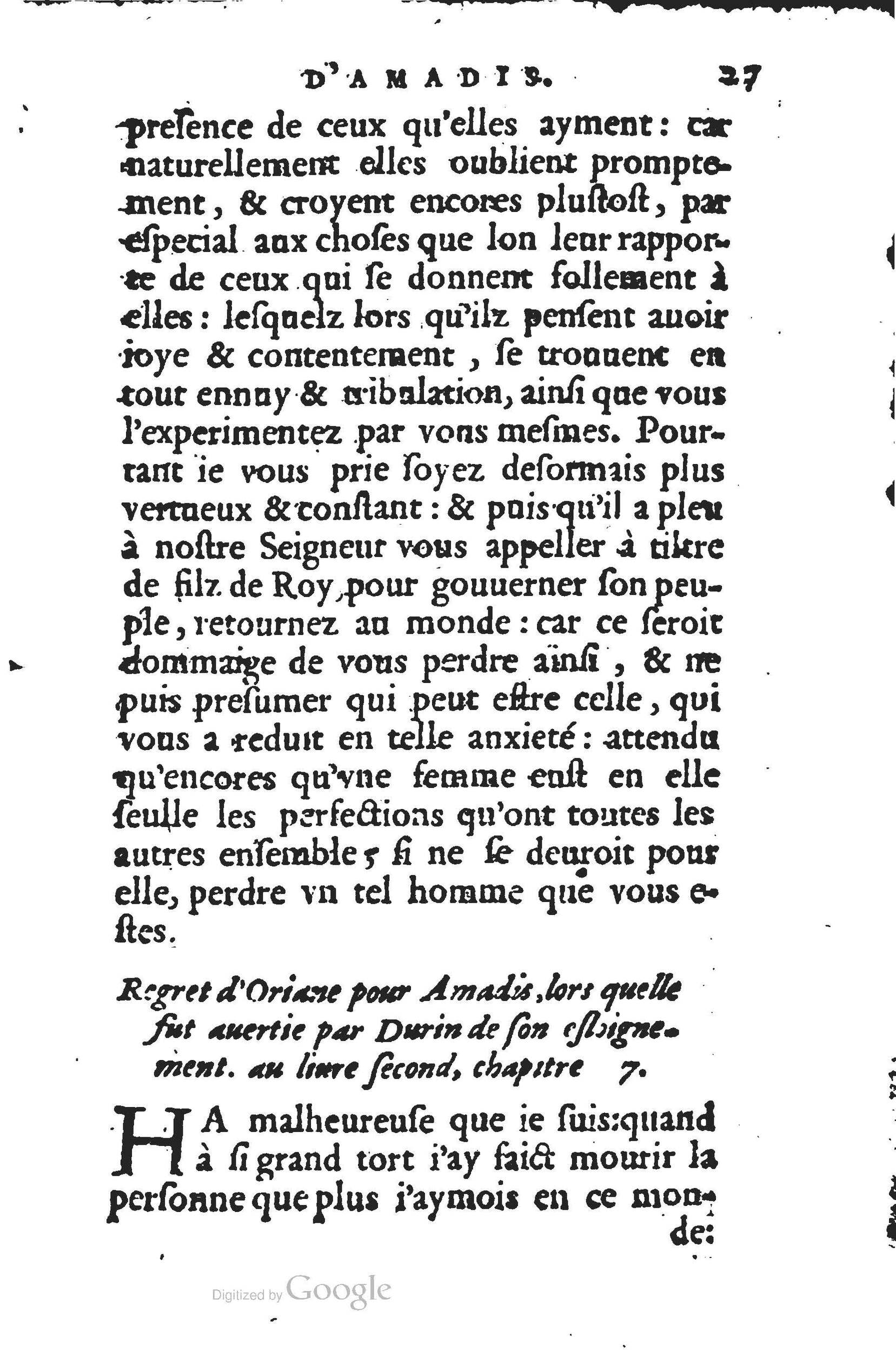 1560 - Jean d’Ogerolles et Gabriel Cotier Lyon - Trésor des Amadis - BSB Munich