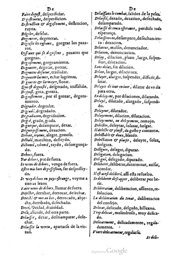 1621 - Adrian Tiffaine - Trésor des deux langues espagnole et française - BM Lyon