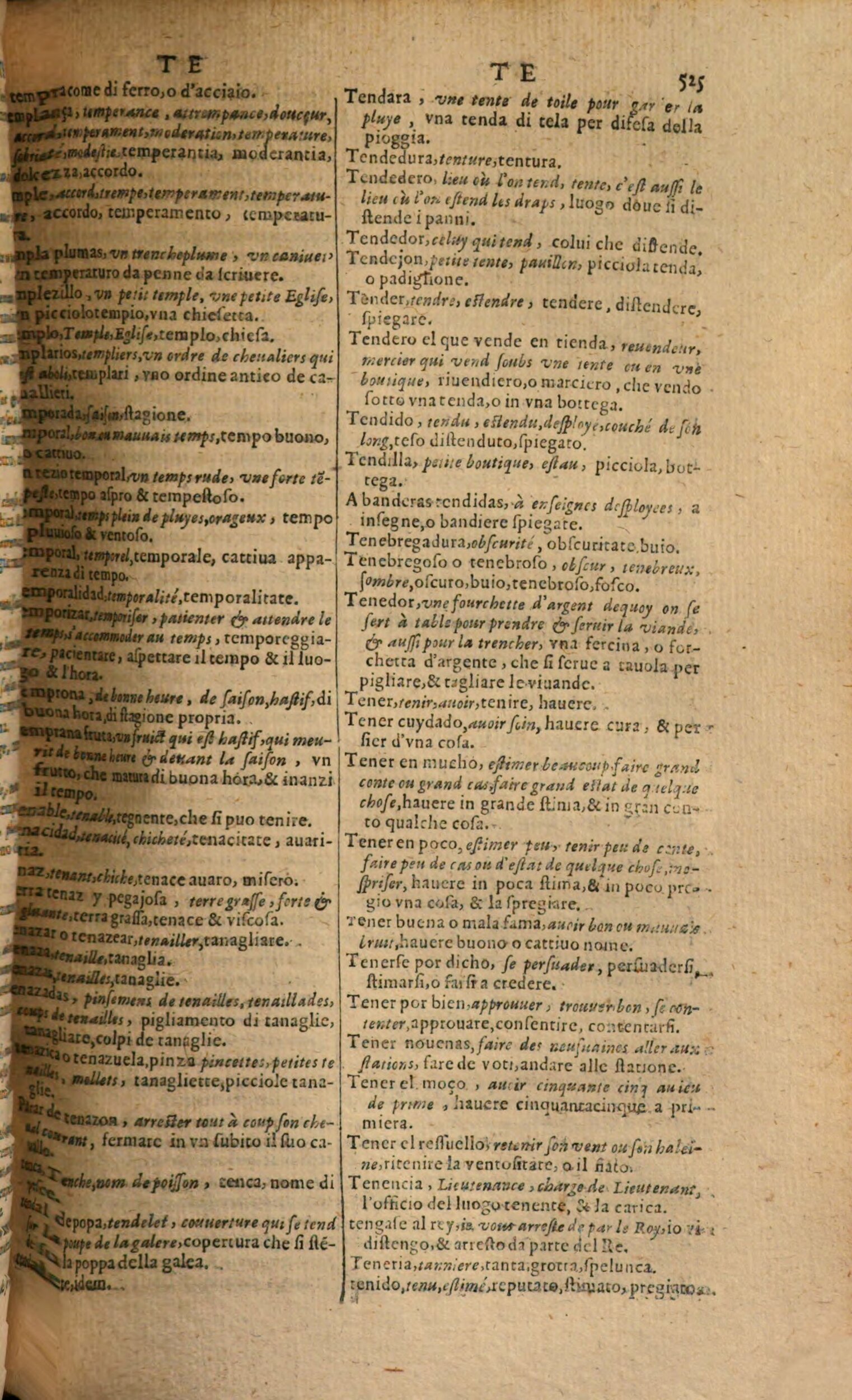 1617 - Samuel Crespin - Trésor des trois langues espagnole, française et italienne (Première partie) - Regensburg
