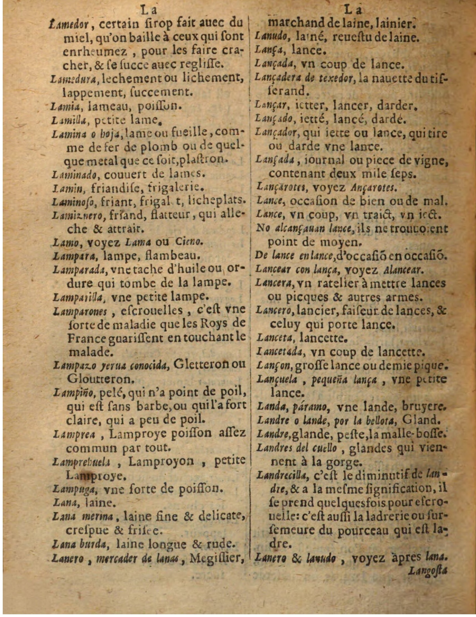 1625 - Hubert Antoine - Trésor des deux langues espagnole et française - Augsbourg