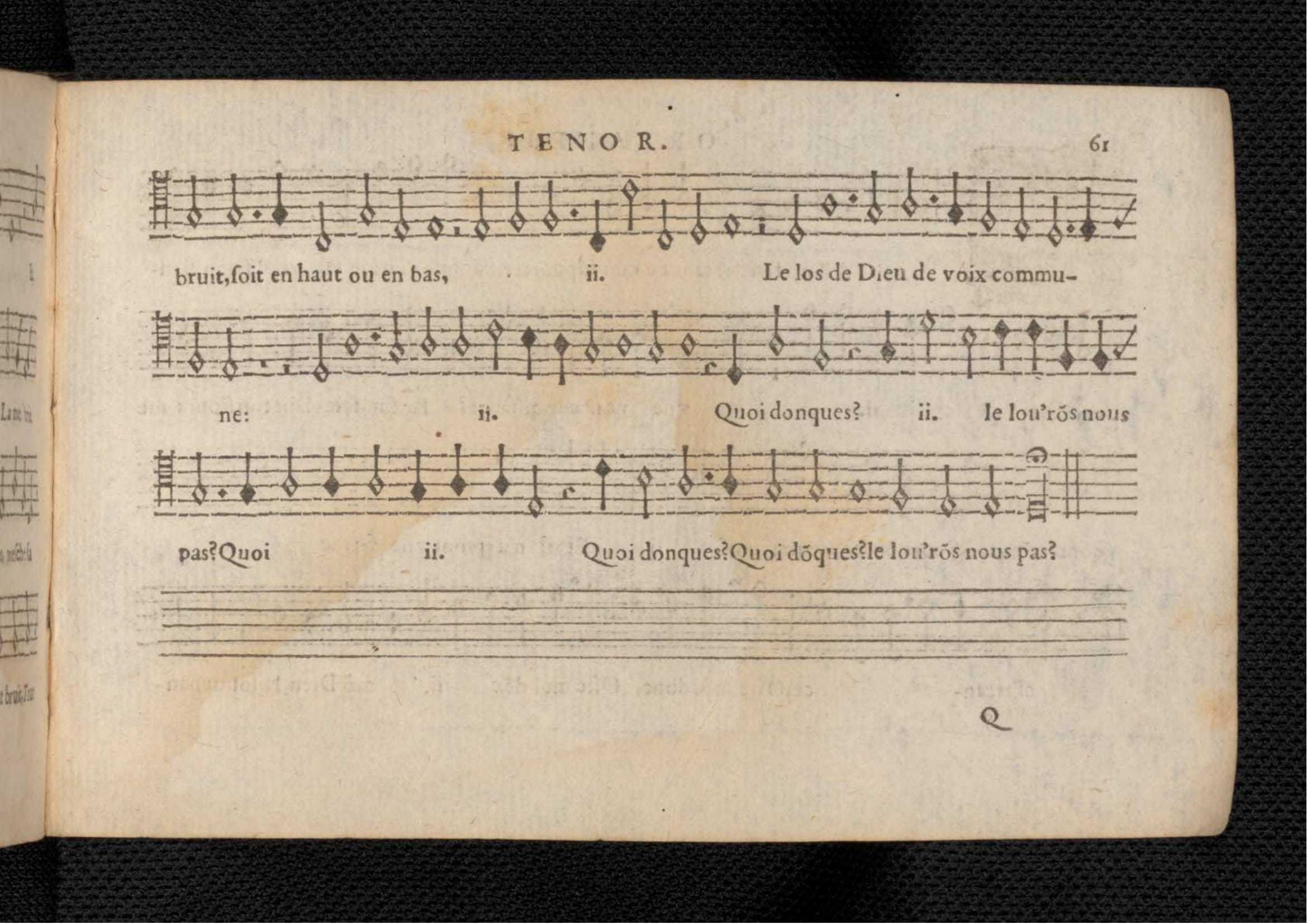 1576 - [Pierre de Saint-André] - Trésor de musique d’Orlande de Lassus Tenor - KBR Bruxelles