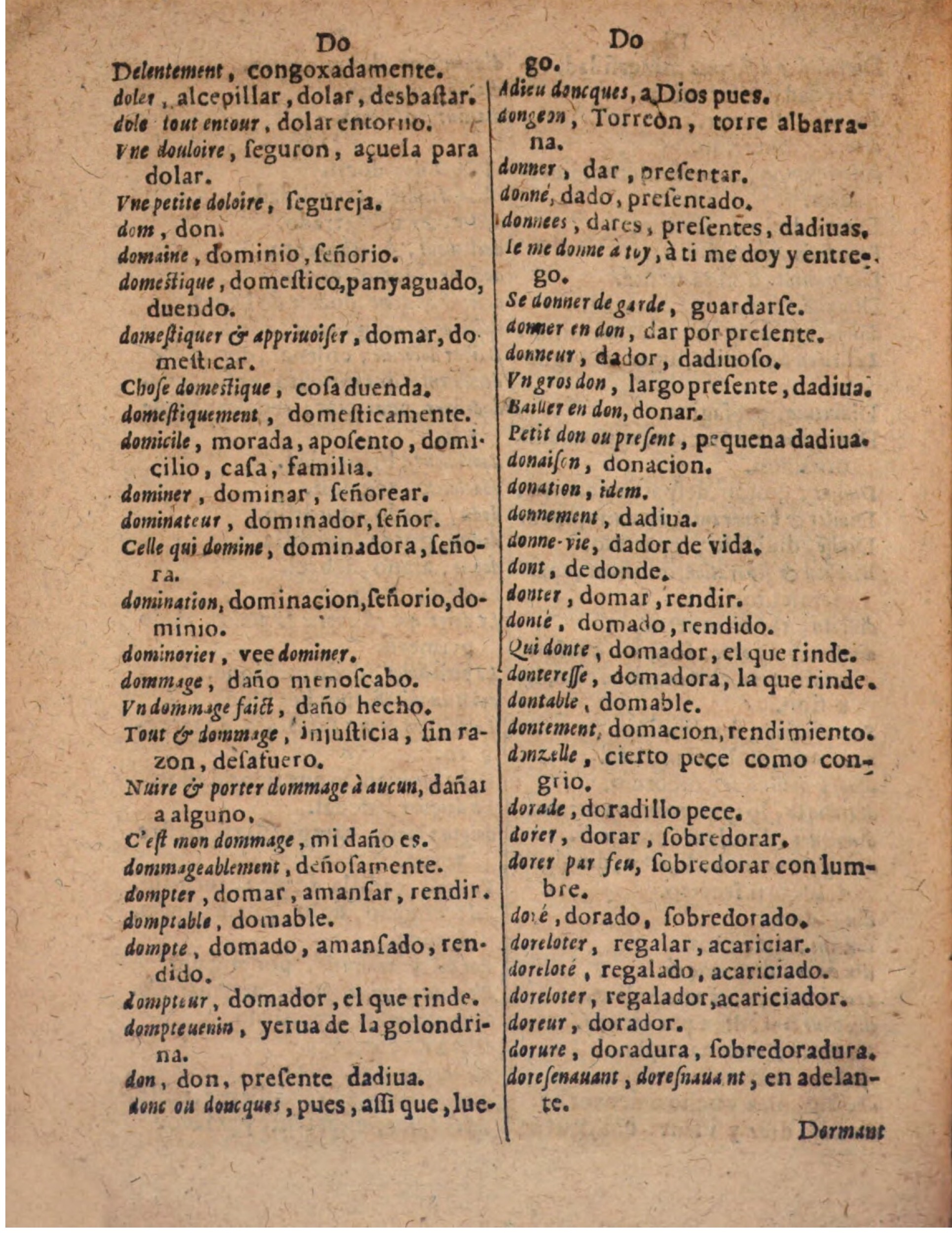 1624 - Hubert Antoine - Trésor des deux langues espagnole et française (Seconde partie) - BSB Munich