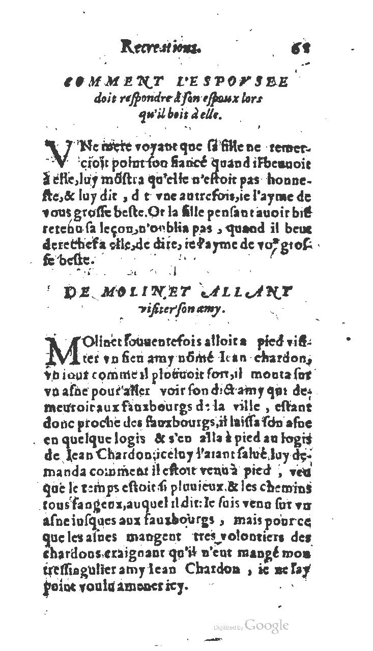 1611 - Jean Osmont - Trésor des récréations - BSB Munich