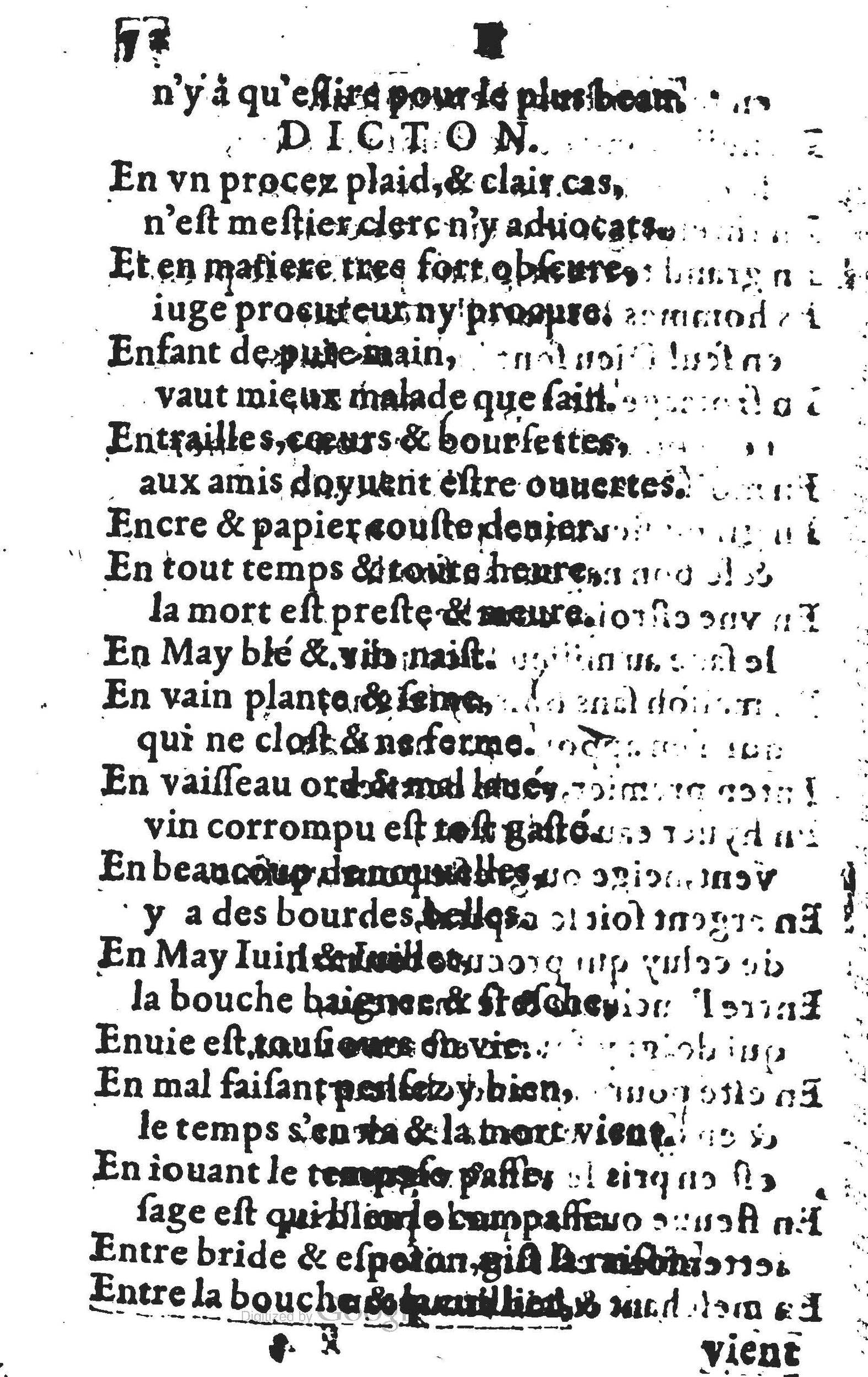 1578 - Nicolas Lescuyer - Trésor des sentences dorées - UGent