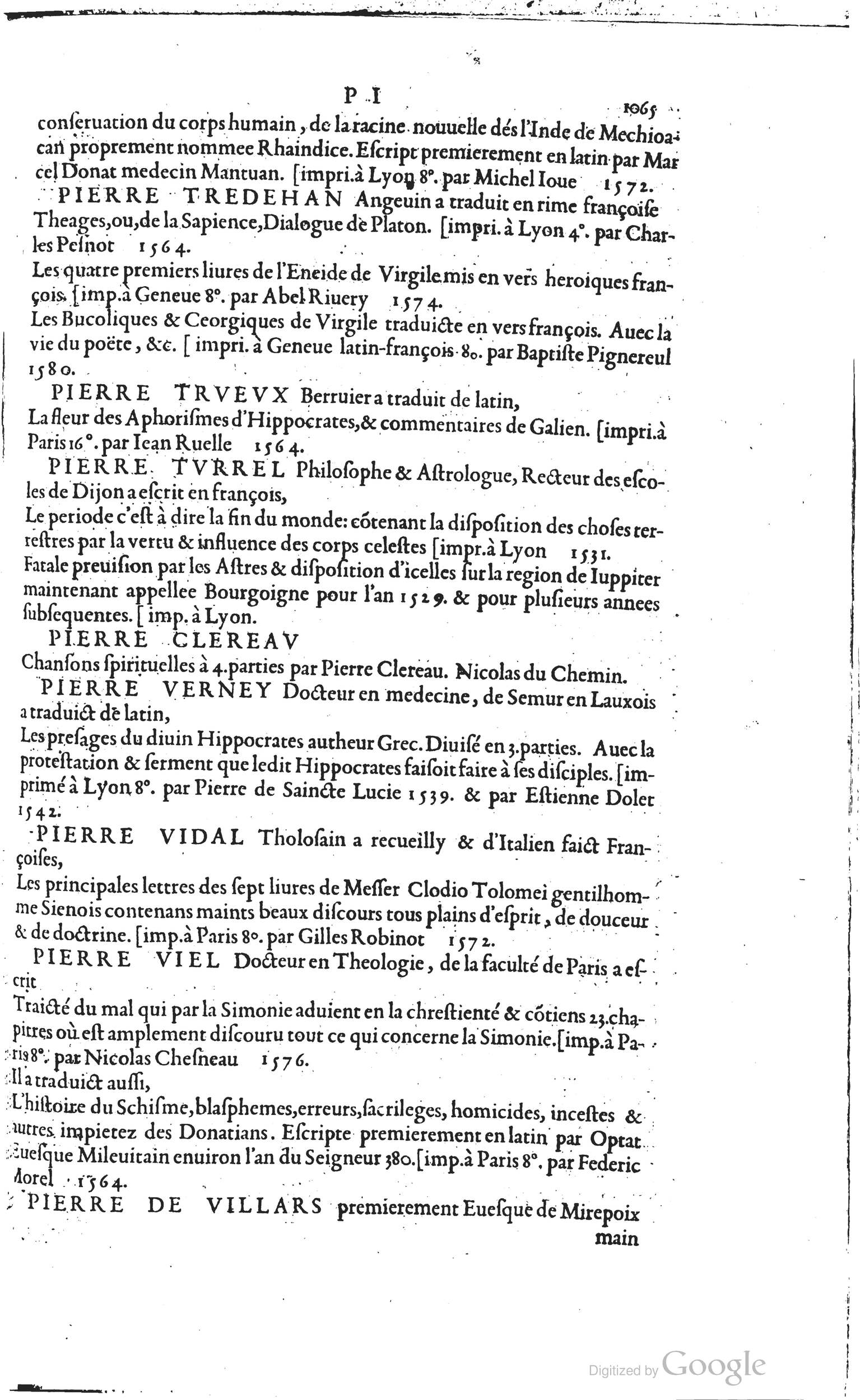 1585 - Barthélemy Honorat - Bibliothèques françaises - BSB Munich