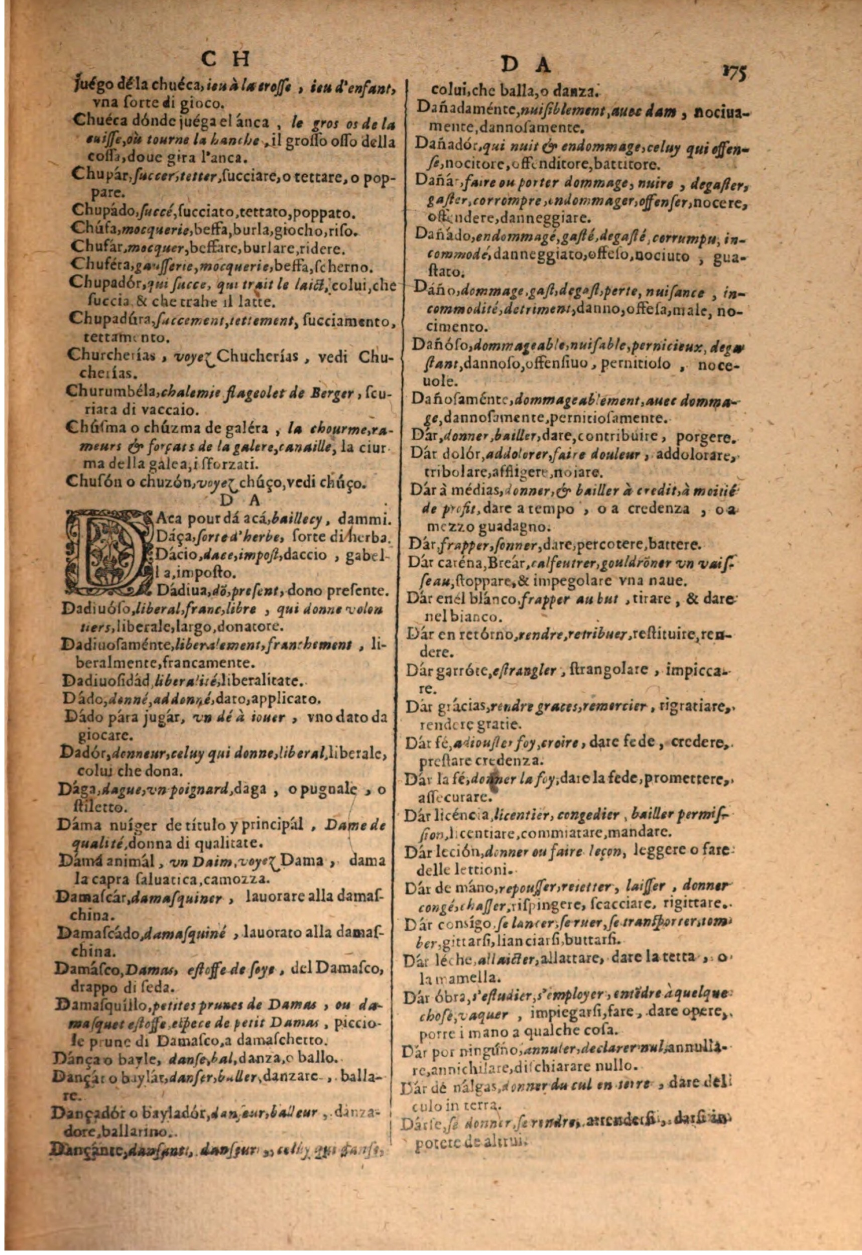 1606 - Samuel Crespin - Thresor des trois langues, francoise, italiene et espagnolle - BSB Munich
