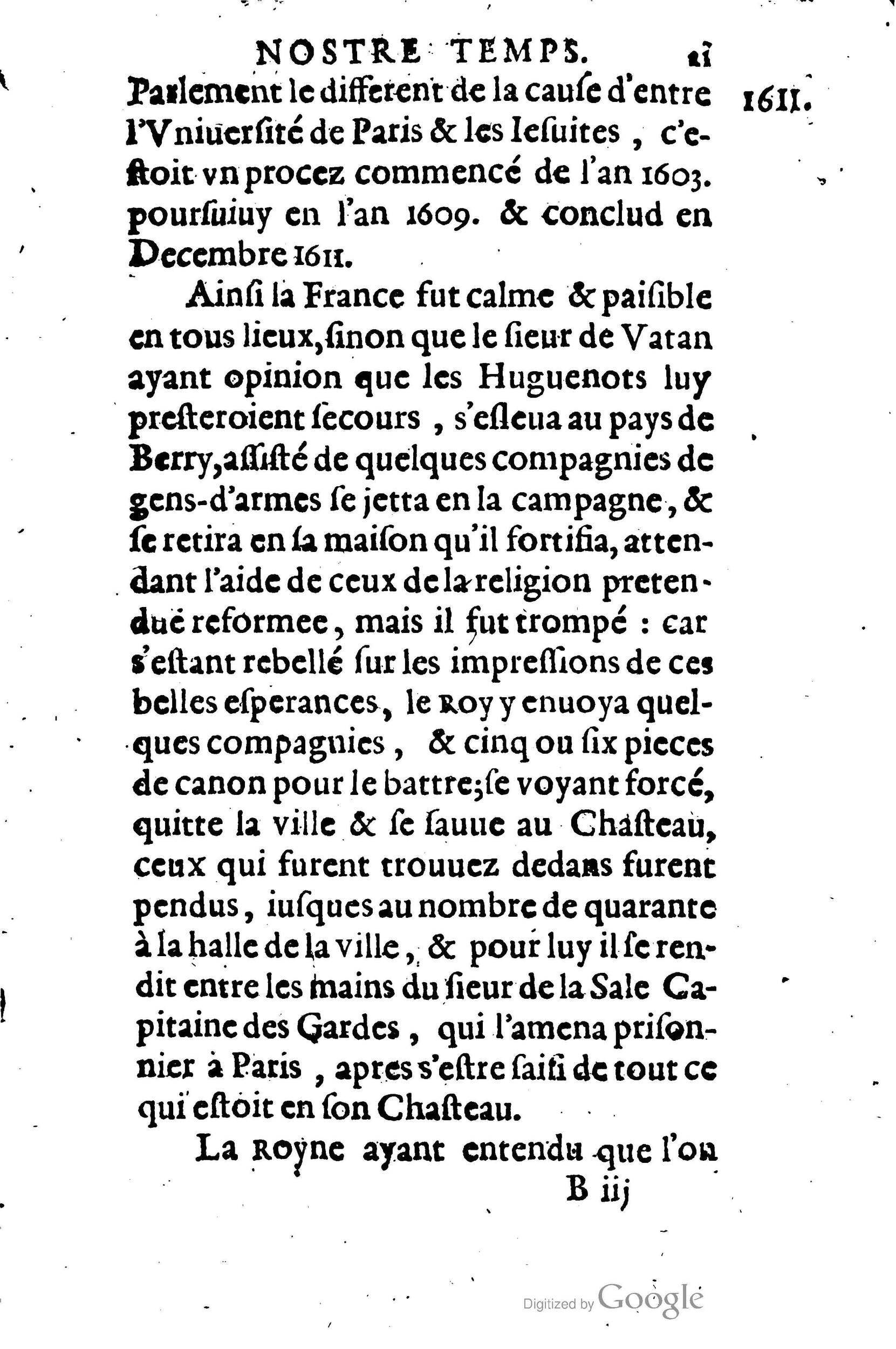 1623 - Joseph Bouillerot - Trésor de l’histoire générale de notre temps - BM Lyon