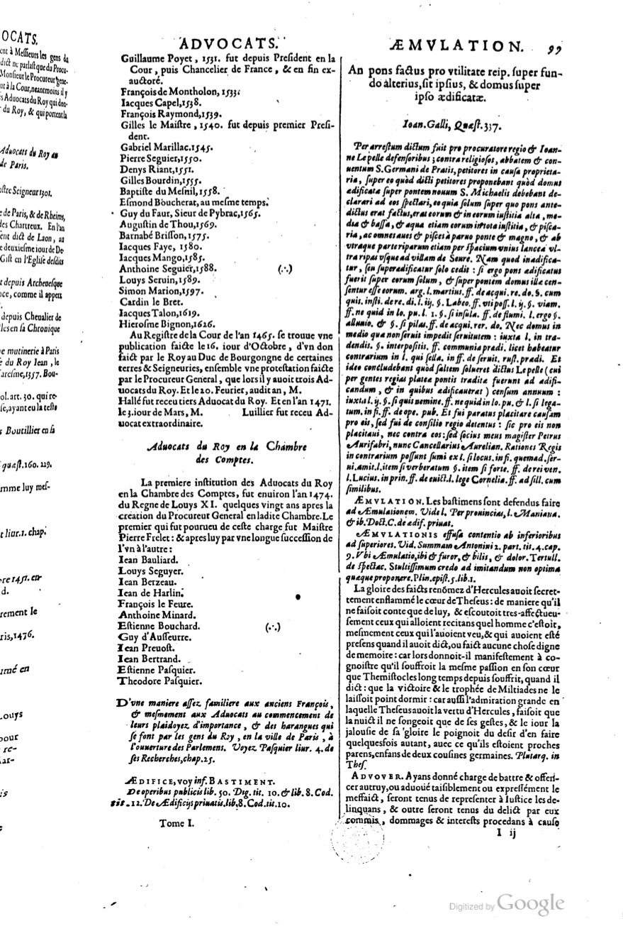 1629 - Veuve Nicolas Buon - Trésor du droit français (29620 T. 1) - BM Lyon