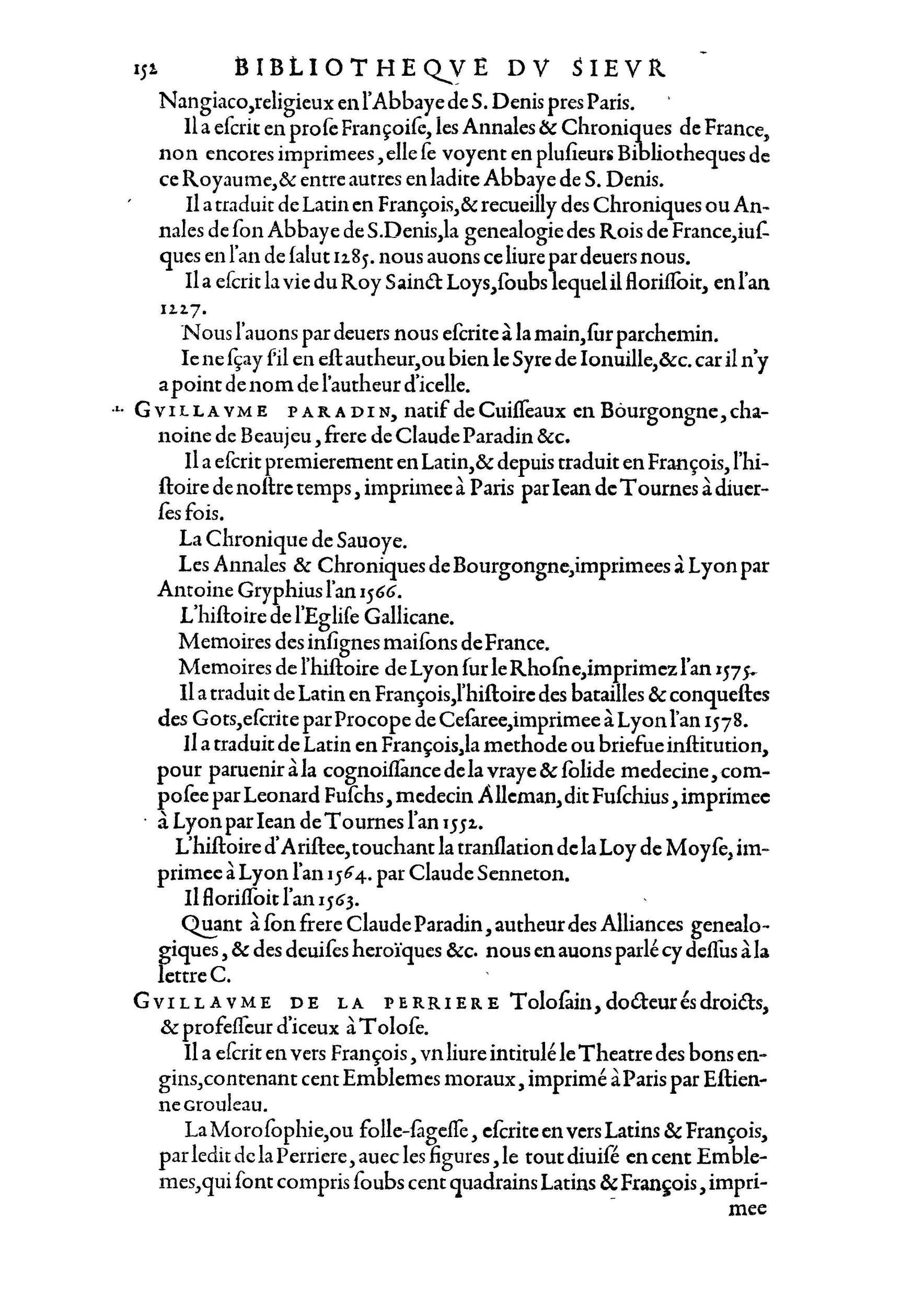 1584 - Abel L&#039;Angelier - Bibliothèques françaises - BnF