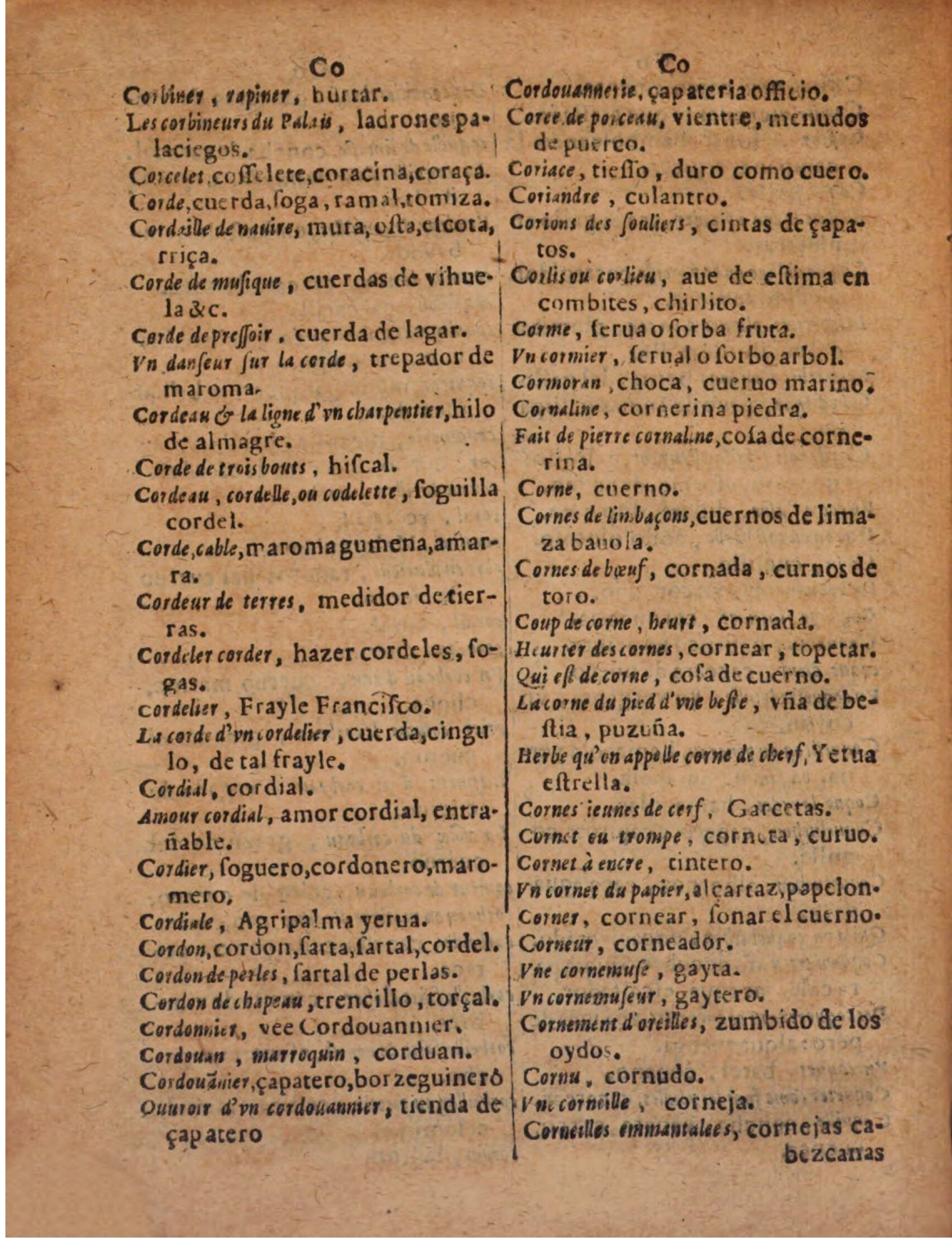 1624 - Hubert Antoine - Trésor des deux langues espagnole et française (Seconde partie) - BSB Munich