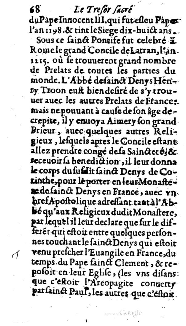 1646 - Jean Billaine - Trésor sacré ou inventaire des saintes reliques - BM Lyon 1646 - Jean Billaine - Trésor sacré ou inventaire des saintes reliques - BM Lyon