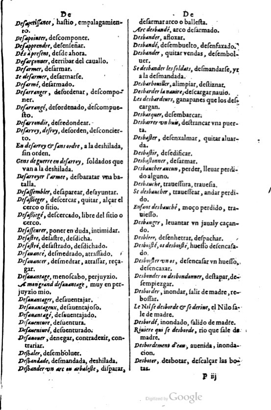1621 - Adrian Tiffaine - Trésor des deux langues espagnole et française - BM Lyon